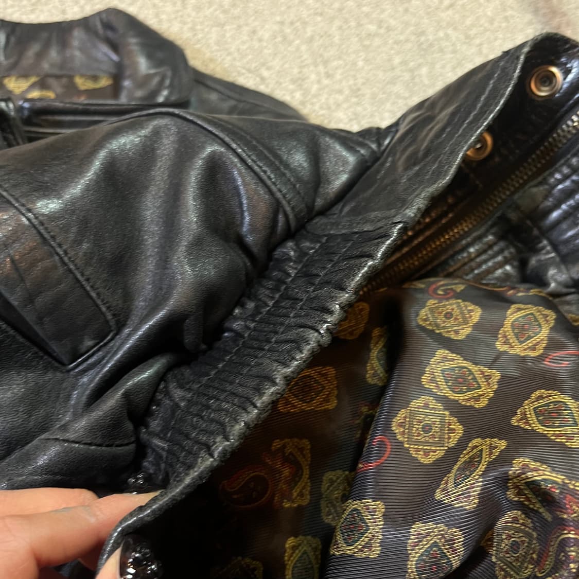 Vintage 빈티지 양가죽 봄버자켓 상품이미지5