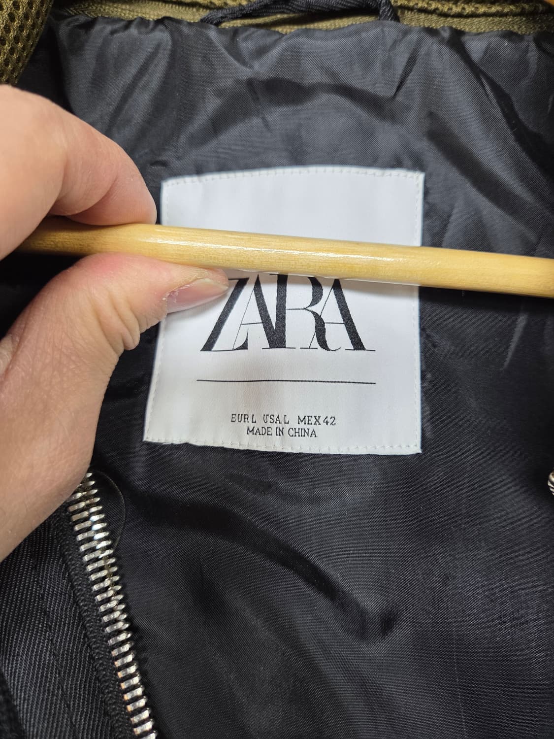 자라 후드 탈부착 항공자켓 L 오버핏  상품이미지3