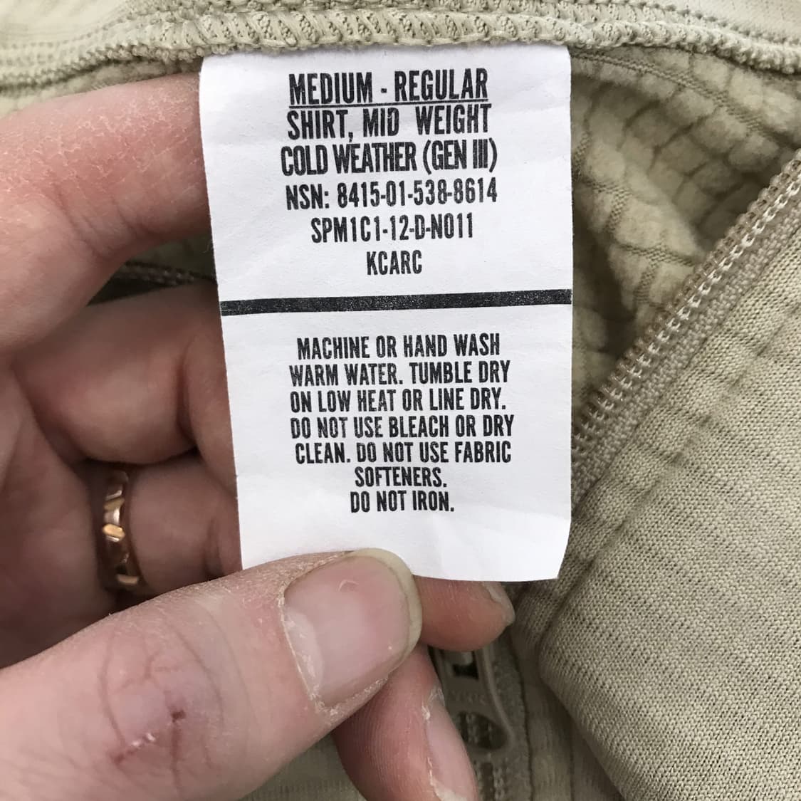 미군 젠3 와플 써멀 폴라텍 집업 [미디엄 레귤러] 상품이미지5