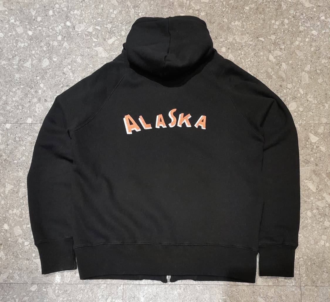 💥아웃스탠딩 ALASKA 집업 후드 블랙 (L) 상품이미지2