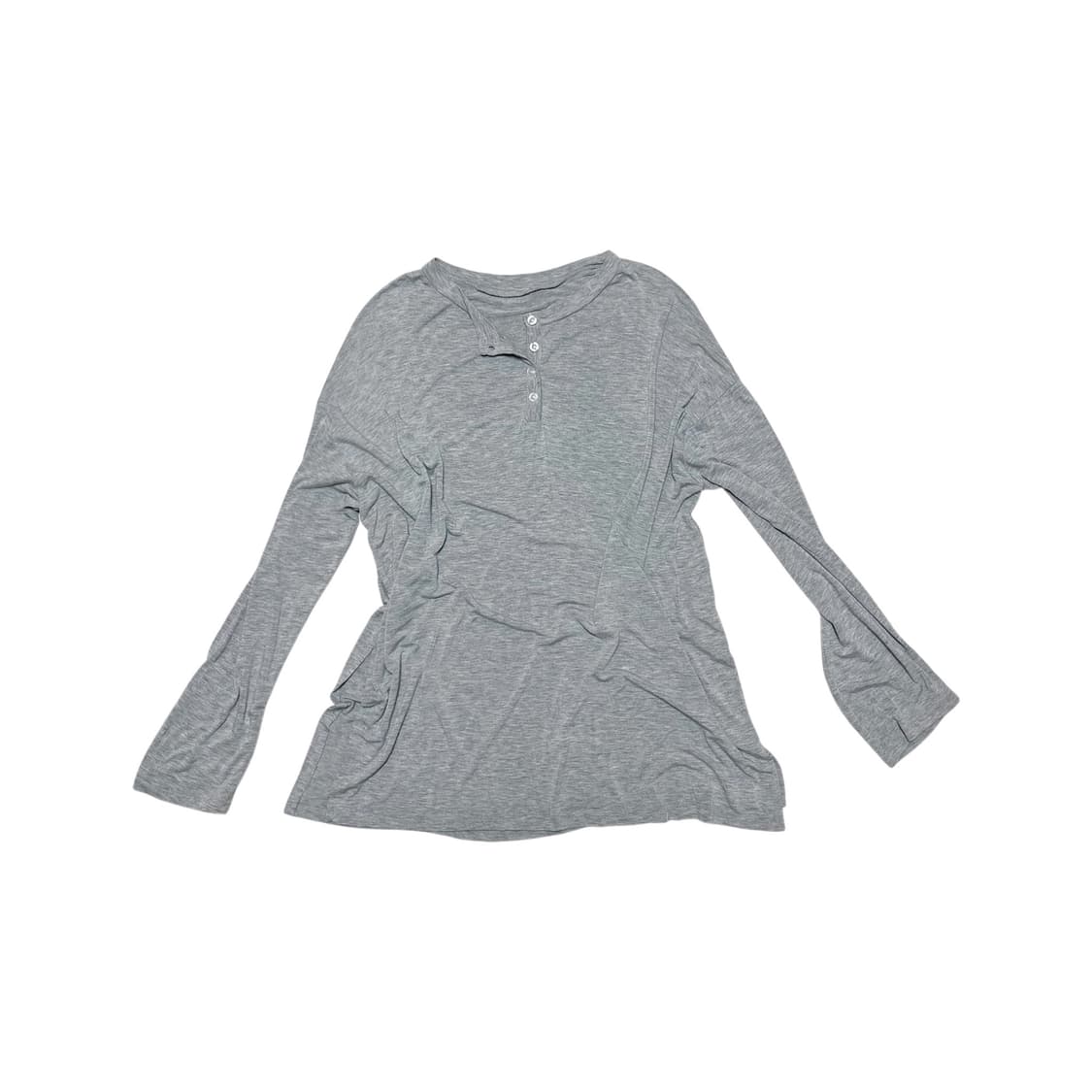 Summer Burton Henley Neck Top_Gray 상품이미지1