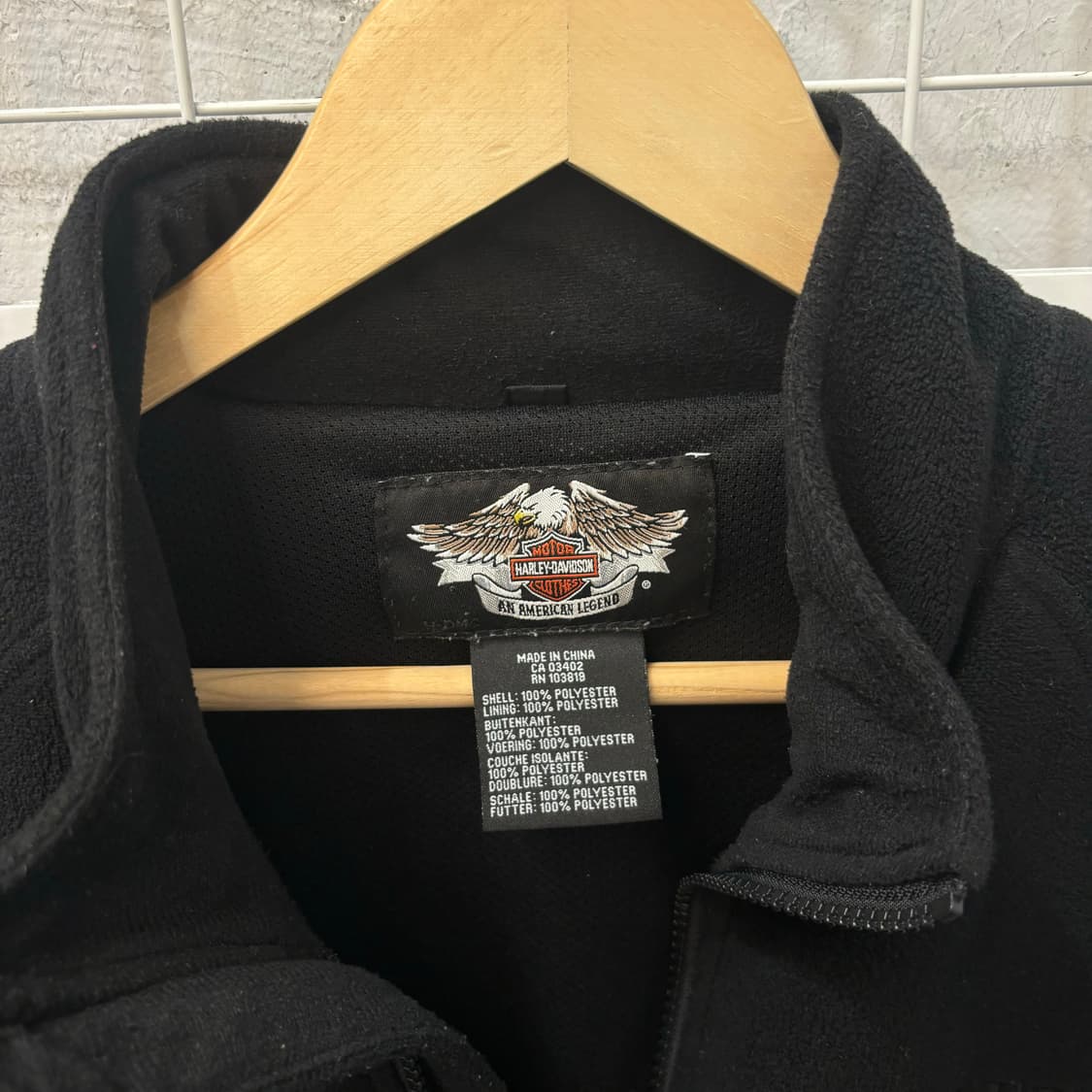 할리데이비슨 블랙 빅 로고 플리스 자켓 M 상품이미지7