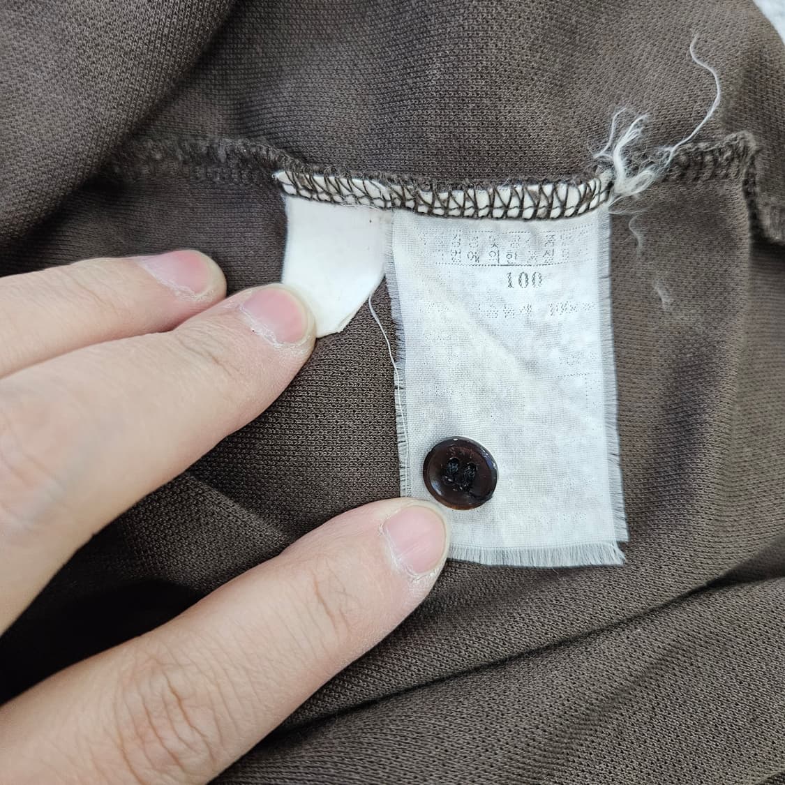 [100] 닥스 브라운 카라 긴팔 티셔츠 0102YH1 상품이미지6