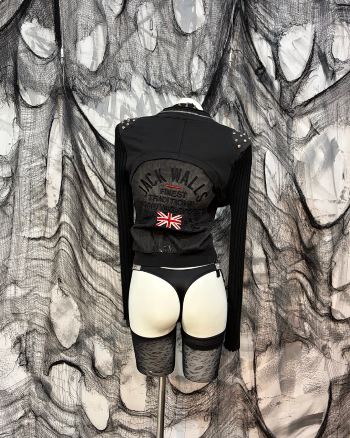 punk union jack studs knit jacket  상품이미지3