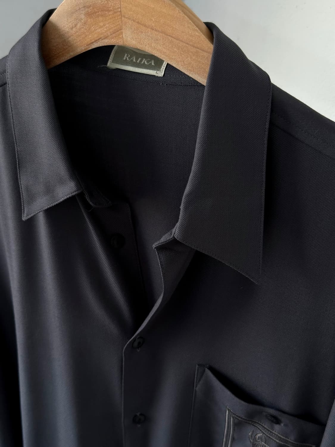 JPN made wool fabric design stitch shirt 상품이미지3
