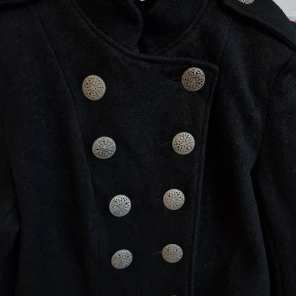 BODY LINE 블랙 롱 코트 상품이미지3