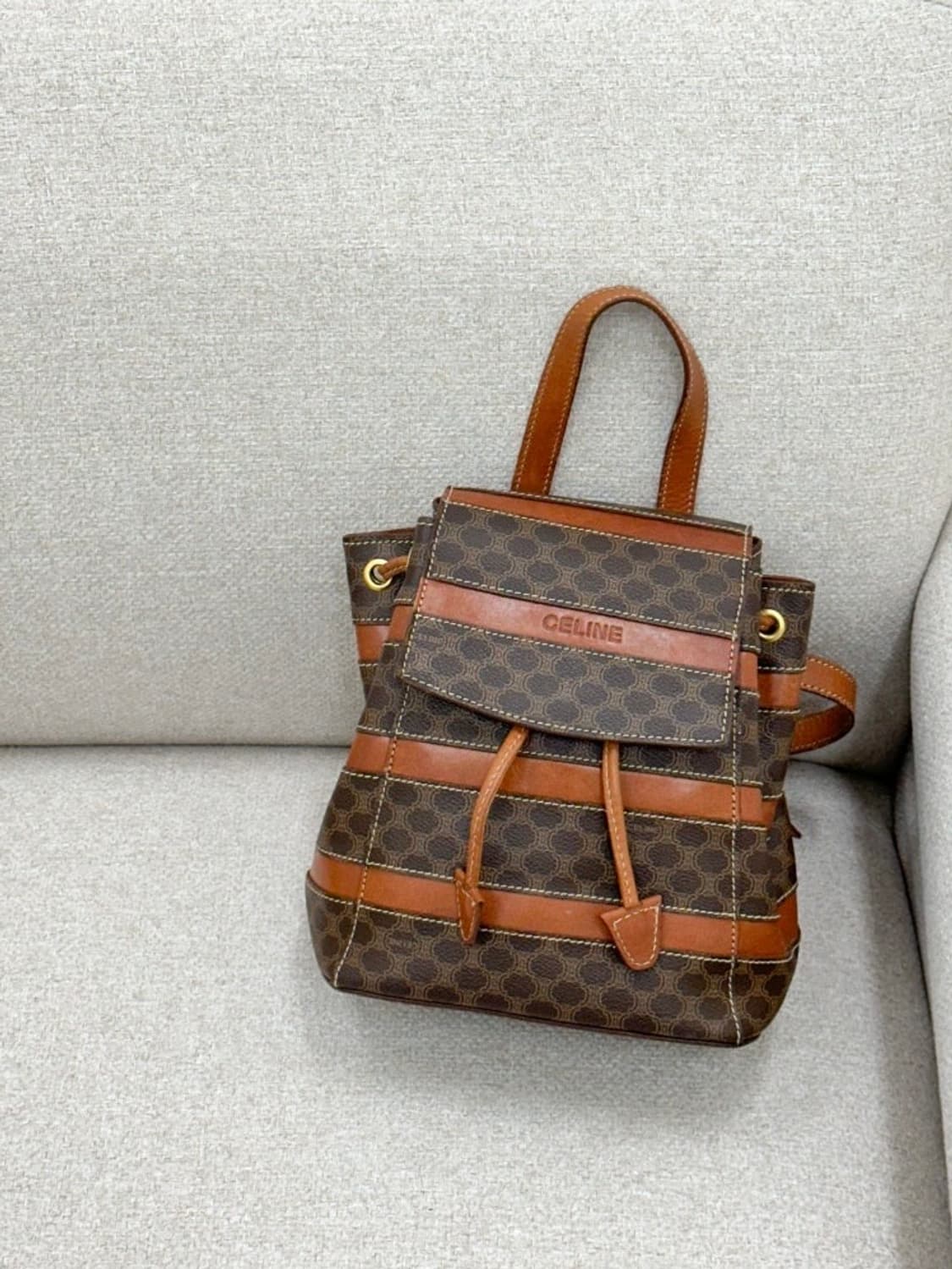 celine / 셀린느 브라운 마카담 미니 백팩   상품이미지1