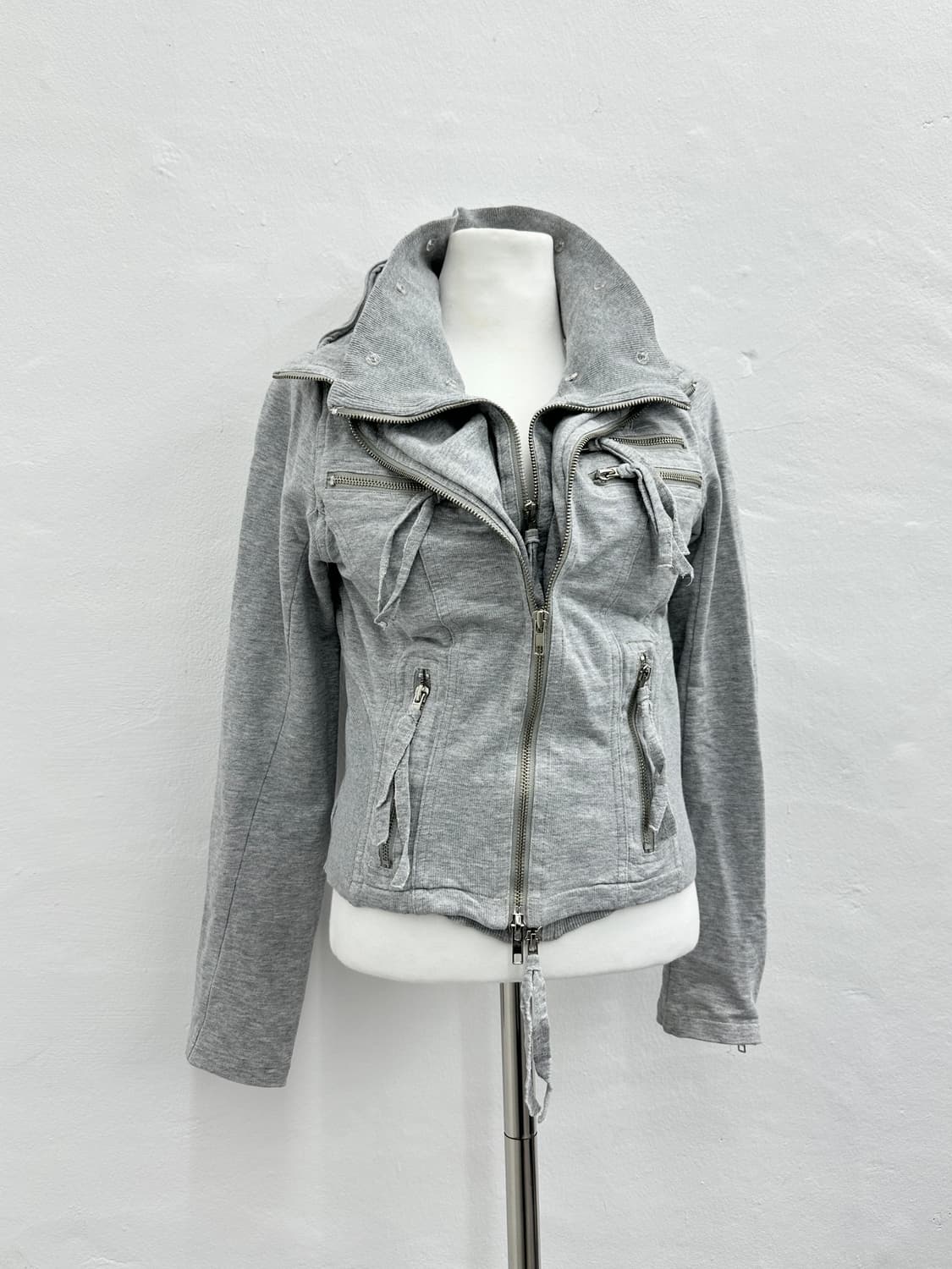 JPN high neck zipper layered jacket 2way 상품이미지6