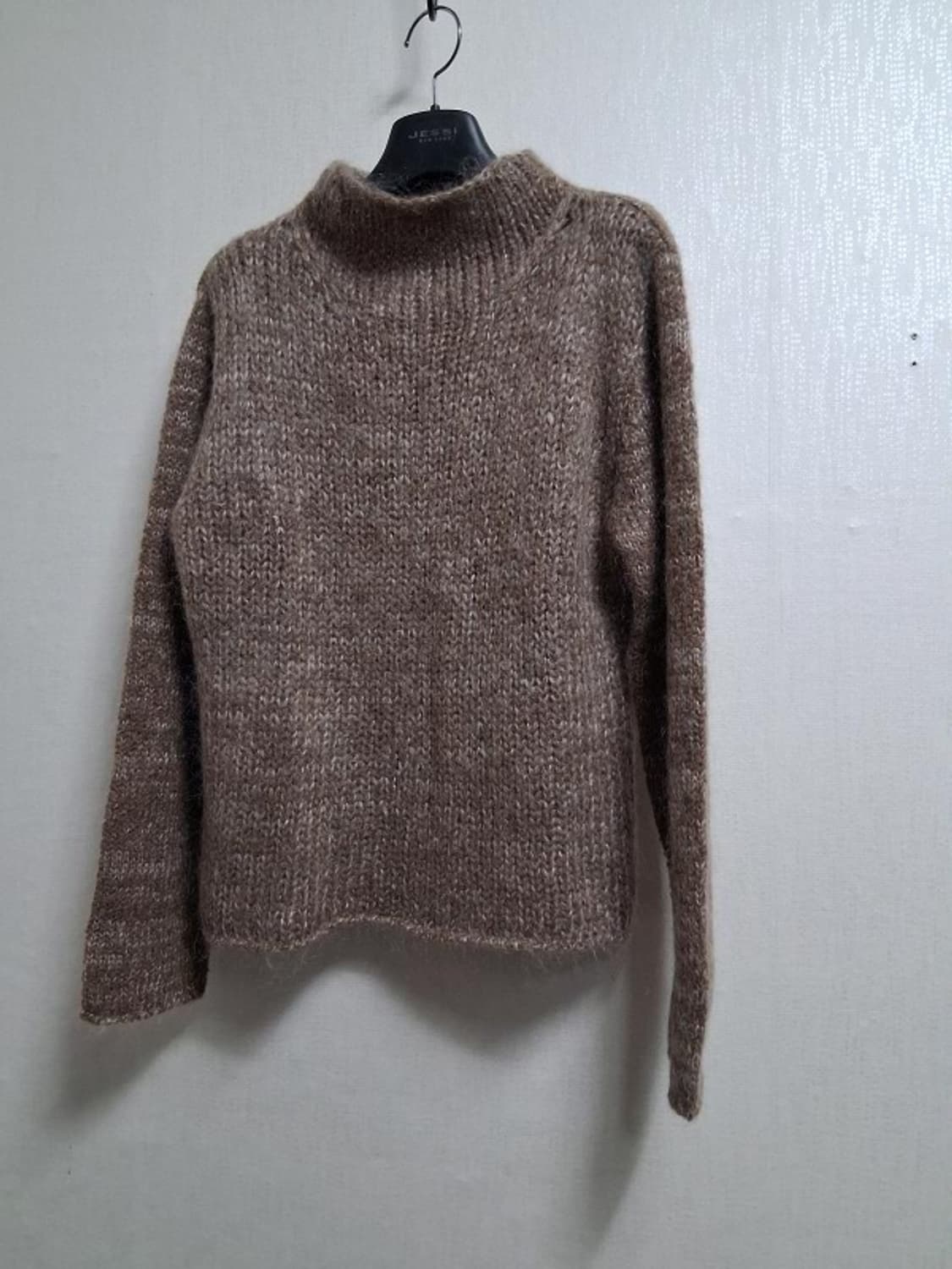 일본빈티지 수입 ALSEINE 짙은 모카컬러 모헤야 울니트 66고품질 부 상품이미지1