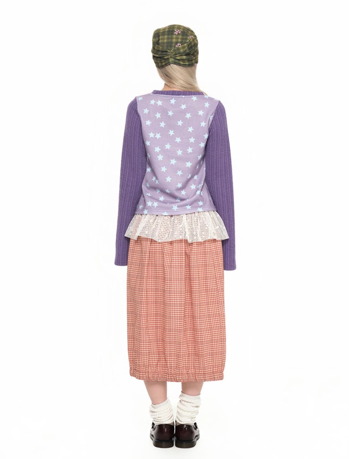 유쓰배쓰 트위스트 니트 롱슬리브 탑 더스티 퍼플 M size 상품이미지3