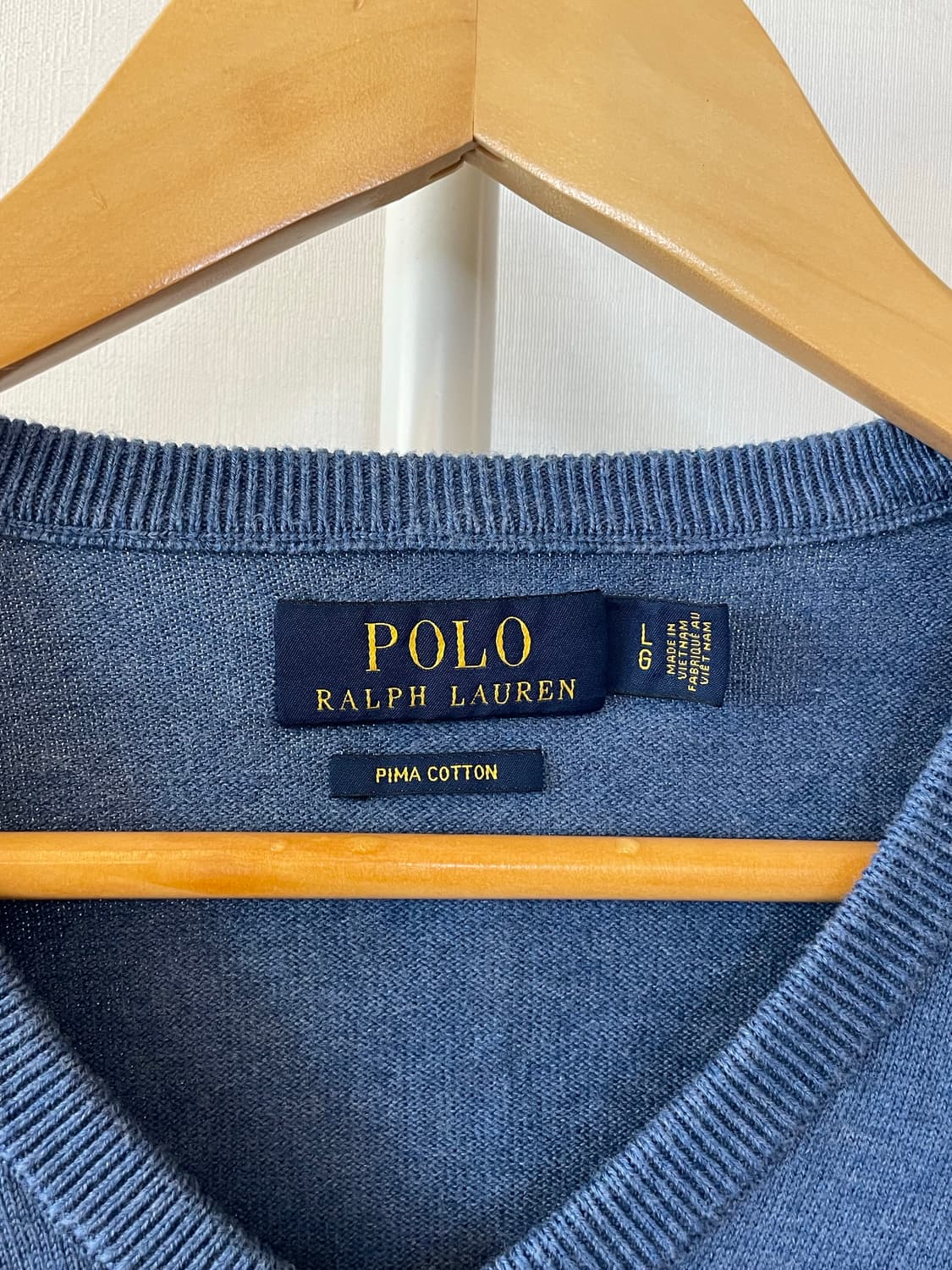 Polo Ralph Lauren 피마코튼 브이넥 니트 스웨터  상품이미지3