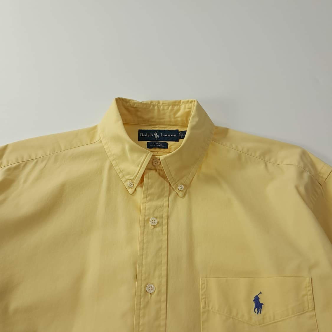 CK328 L 폴로 90s 블레이크 레몬옐로우 셔츠 남방 상품이미지2