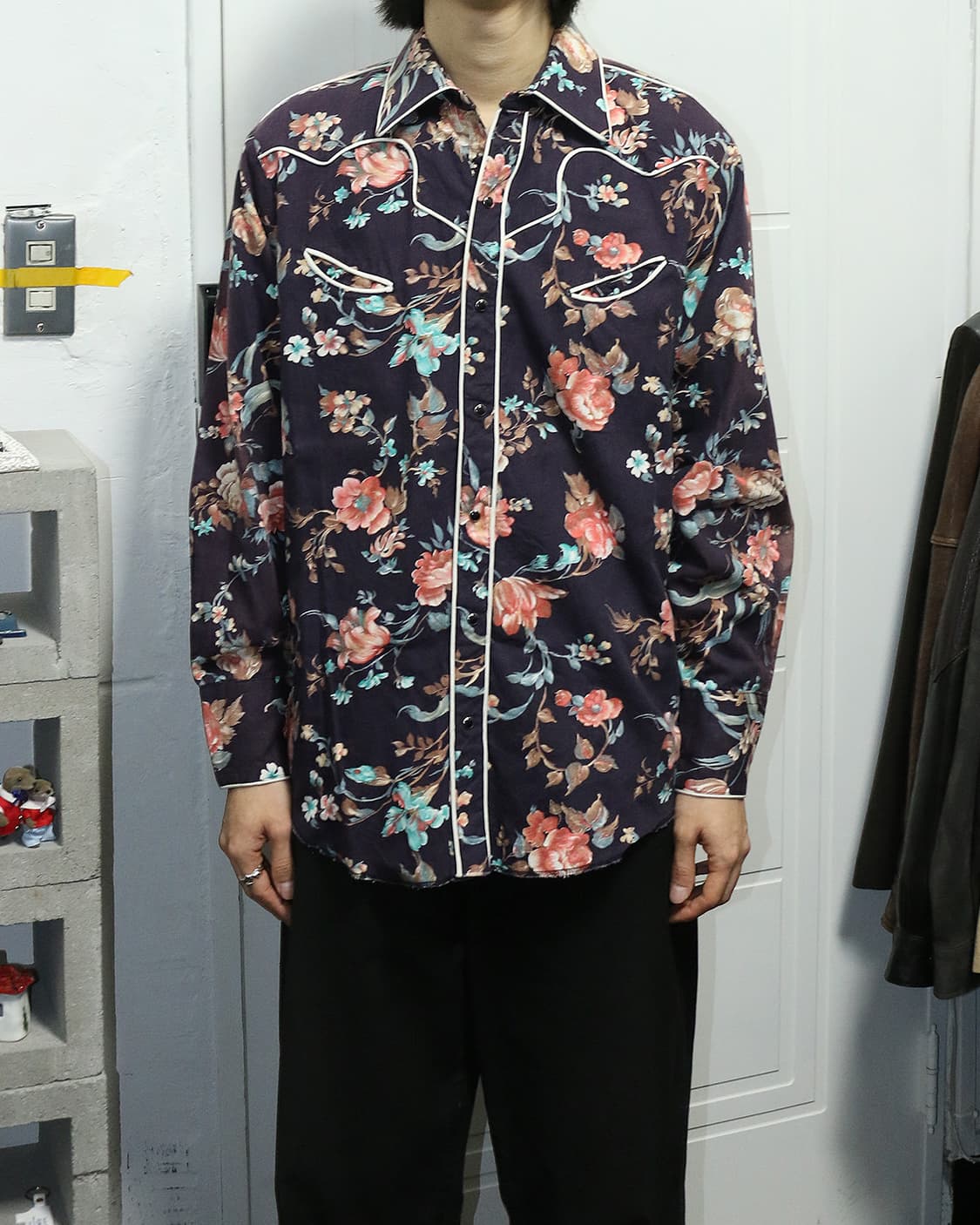 80s USA Tem Tex 웨스턴 셔츠  상품이미지4