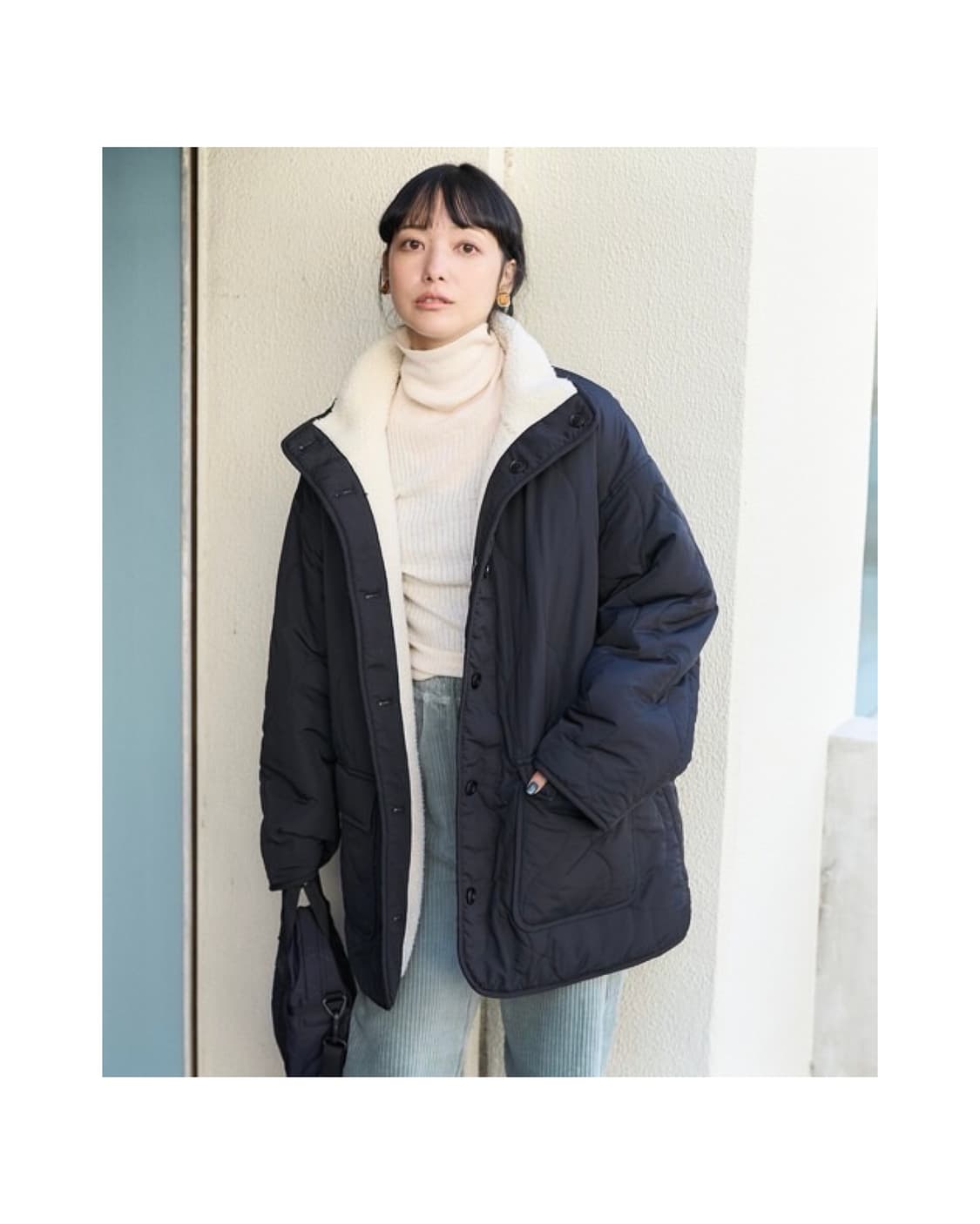 프릭스스토어 리버시블 퀄팅 보아 코트 상품이미지1