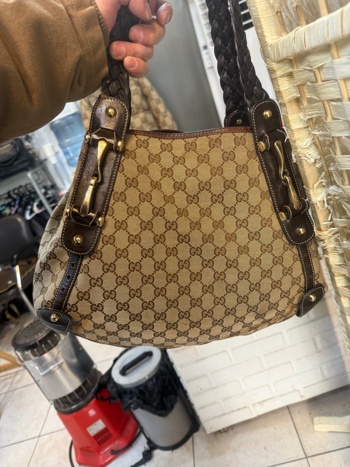 정품 구찌 자가드 호스빗 숄더백 팝니다 상품이미지3