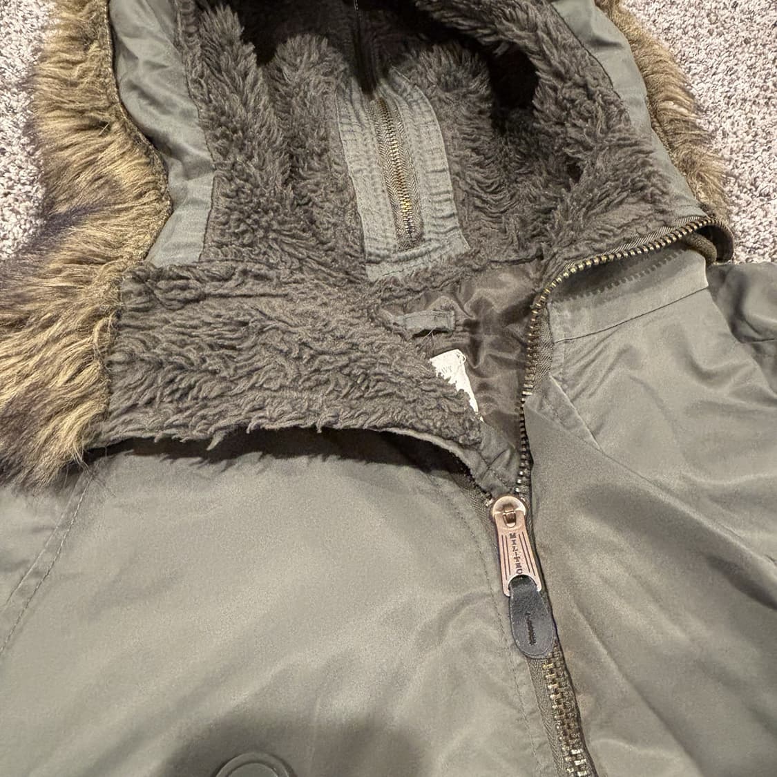 80s 알파 인더스트리 N-2B 헤비 플라잉 자켓 상품이미지4