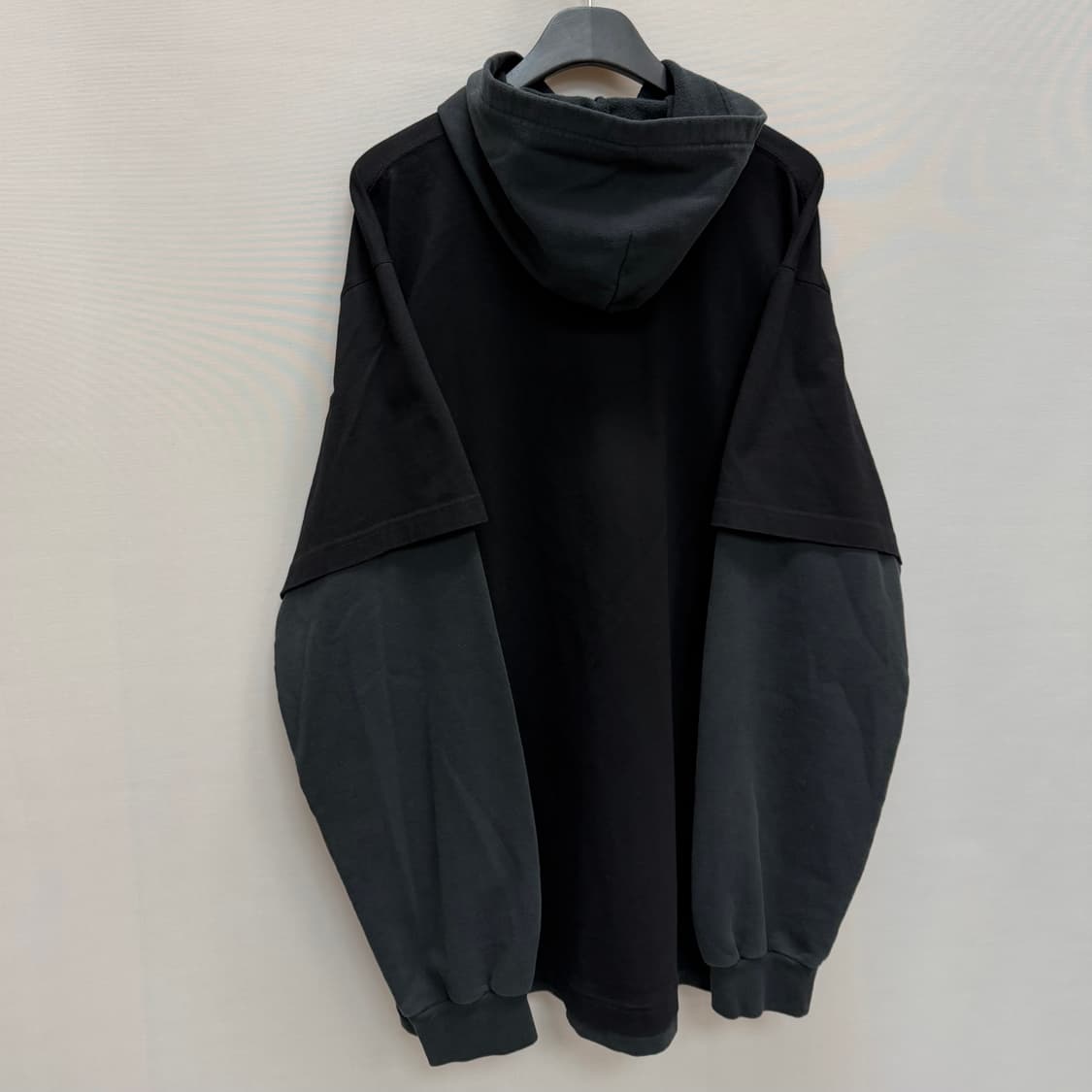 발렌시아가 슬라임 로고 더블 레이어드 슬리브 후드티 ( 110 ) 상품이미지6