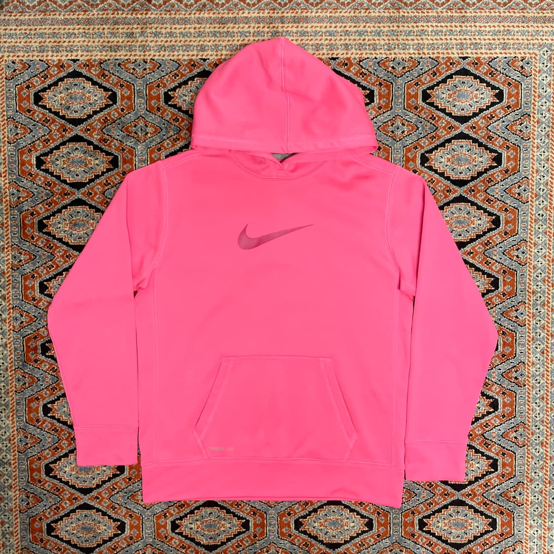 나이키 스우시로고 핑크 기모 후드티셔츠 여성XL 상품이미지1