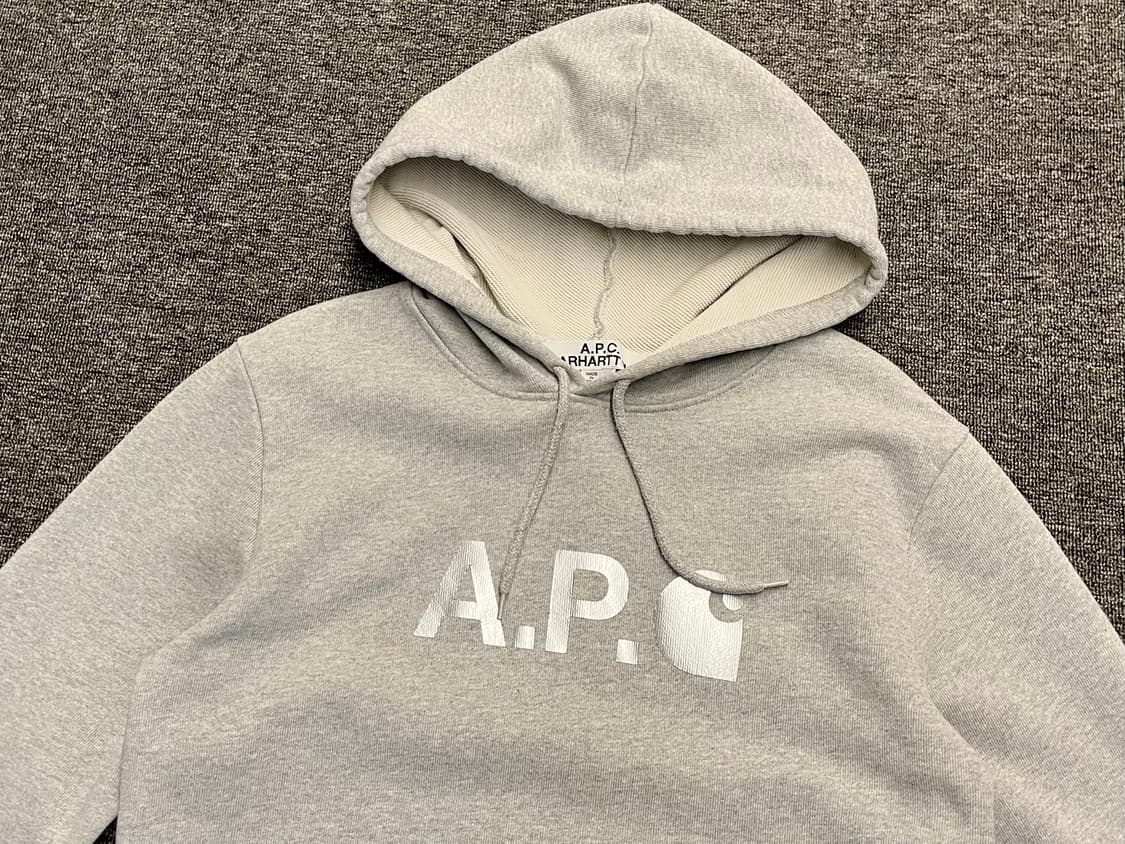 [100] 칼하트 X 아페쎄 그레이 후드티 L  상품이미지2