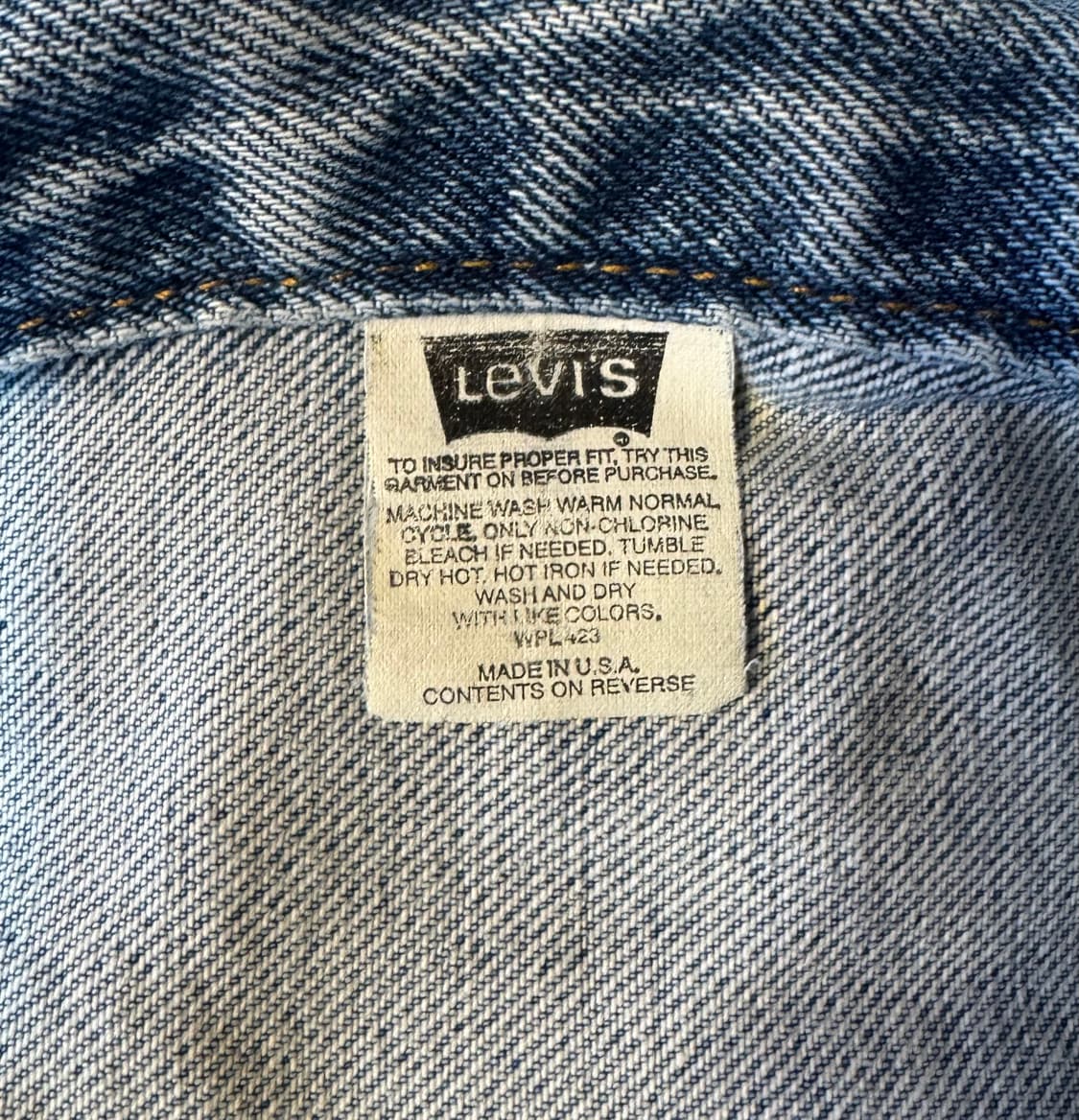 Made in USA 빈티지 리바이스 트럭커 데님 자켓 "L" (418) 상품이미지4