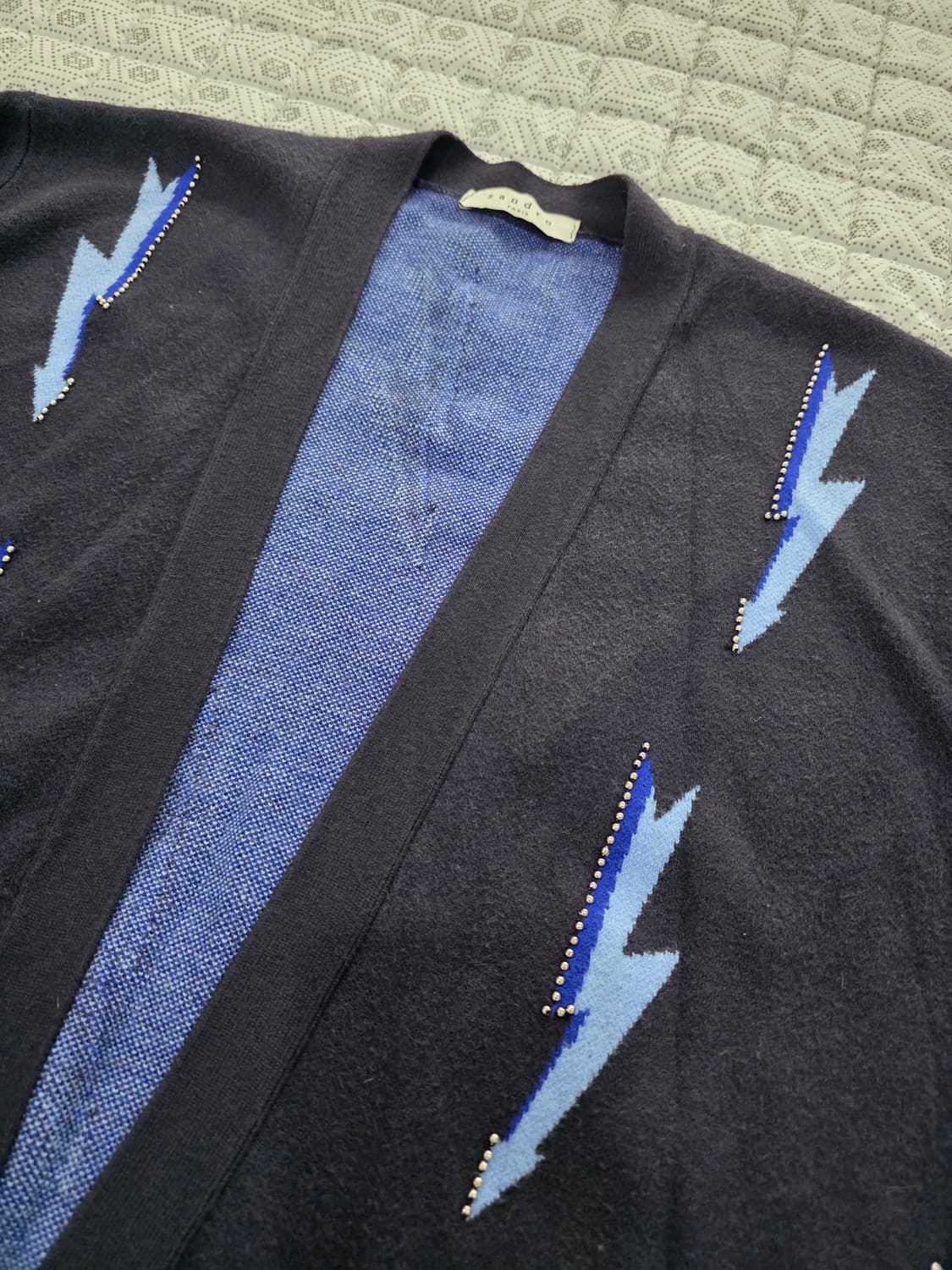 SANDRO 산드로 라이트닝 패턴 니트 가디건 Free 상품이미지6