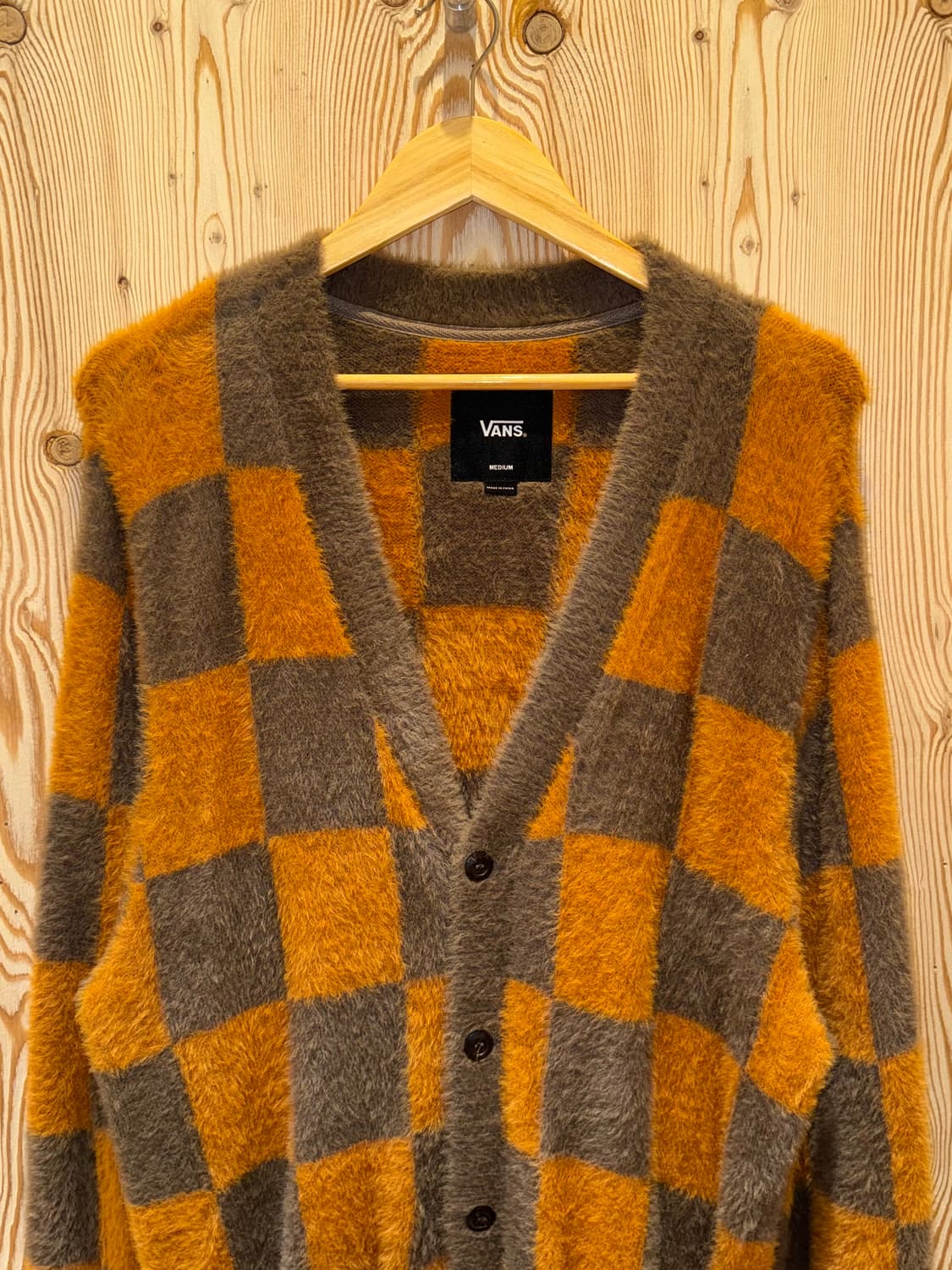 반스 체커보드 가디건 상품이미지3