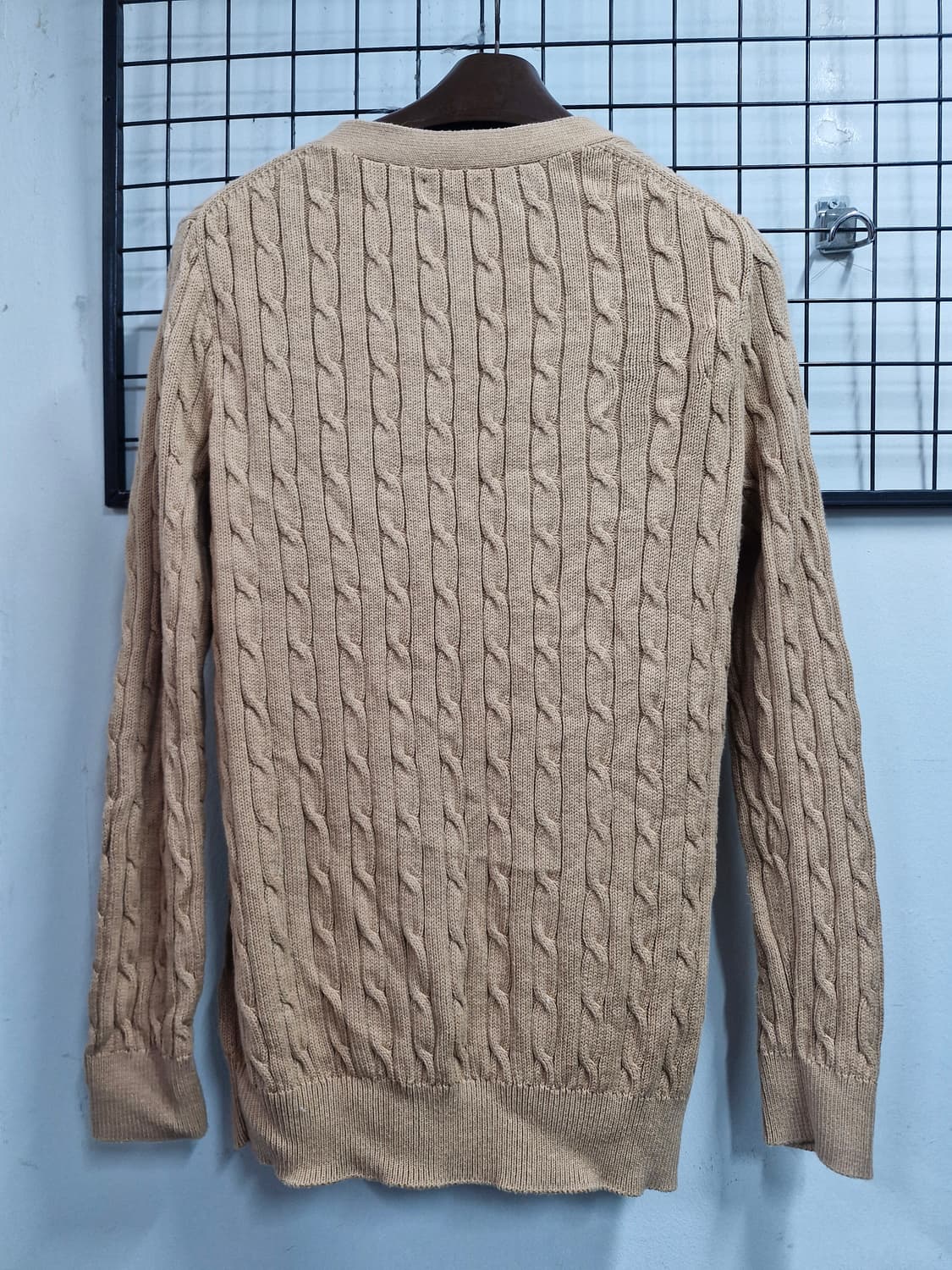 100L/77 폴로랄프로렌 케이블 니트 가디건 베이지 상품이미지6