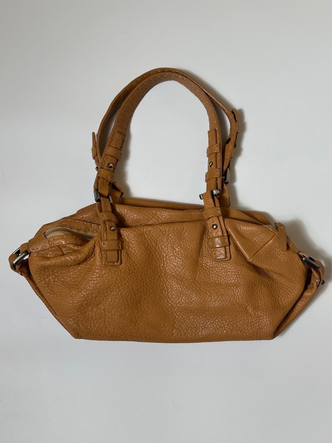 브라운 스티치 디테일 백 상품이미지5