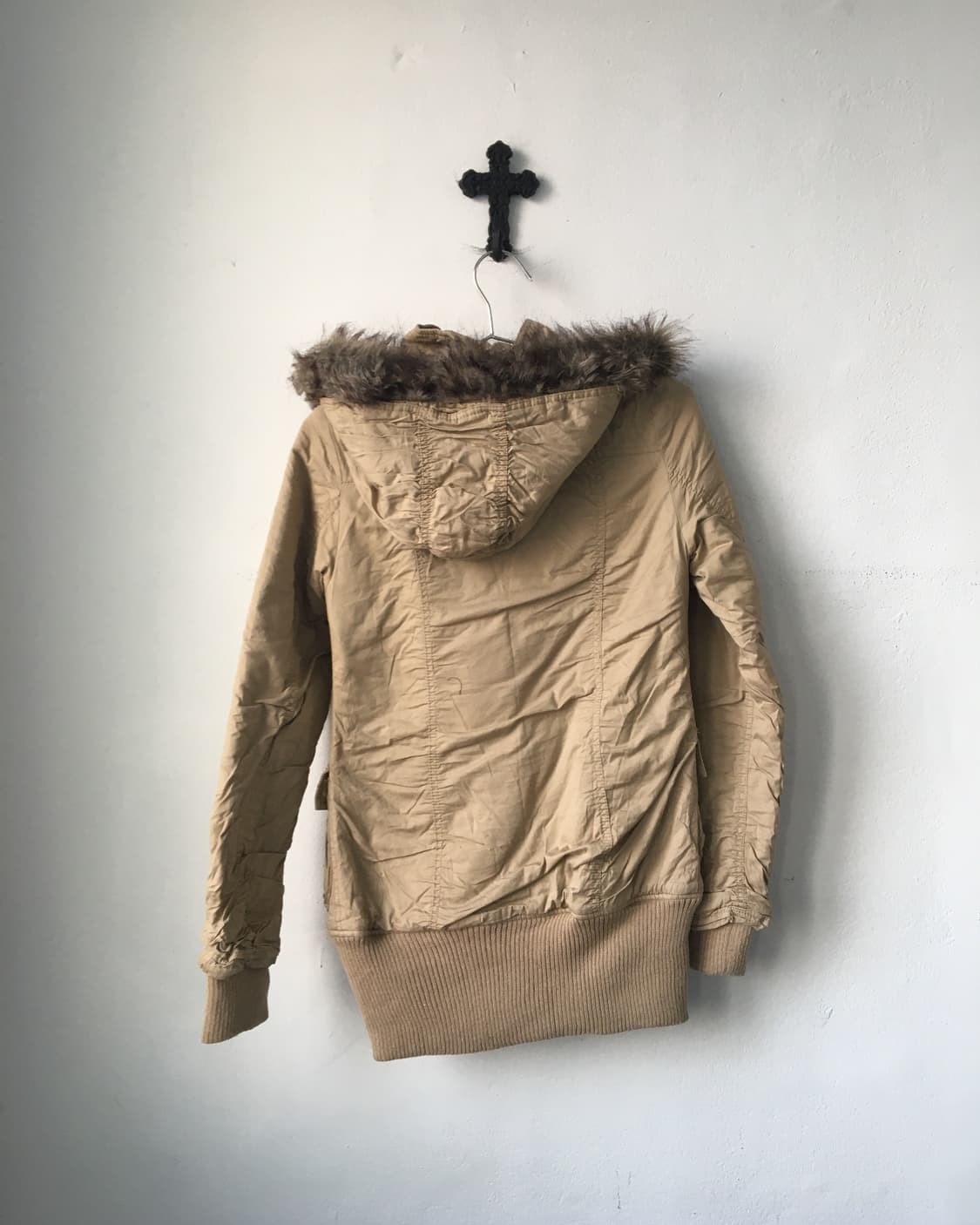 Fake fur hood jacket 상품이미지3