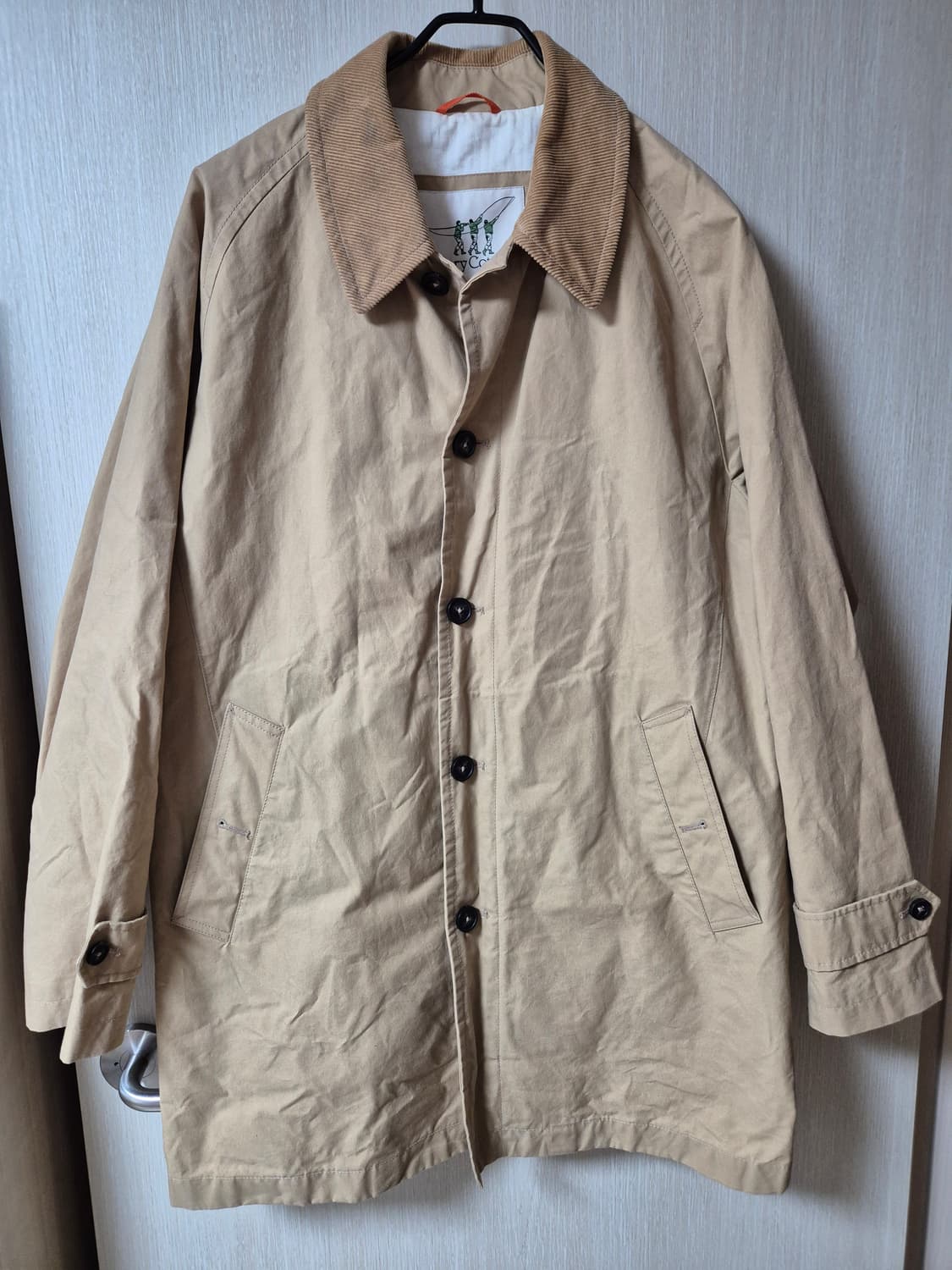 (23년) 헨리코튼 클래식 베이지 코트 남성 50 싱글코트 상품이미지3