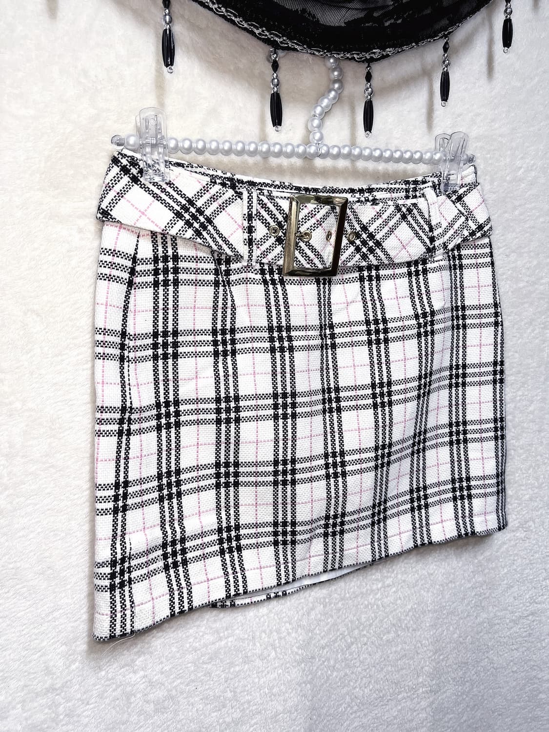 세실맥비 버버리st 체크 벨트 미니스커트 로맨틱갸루 로걀 긱시크 프레피 상품이미지2