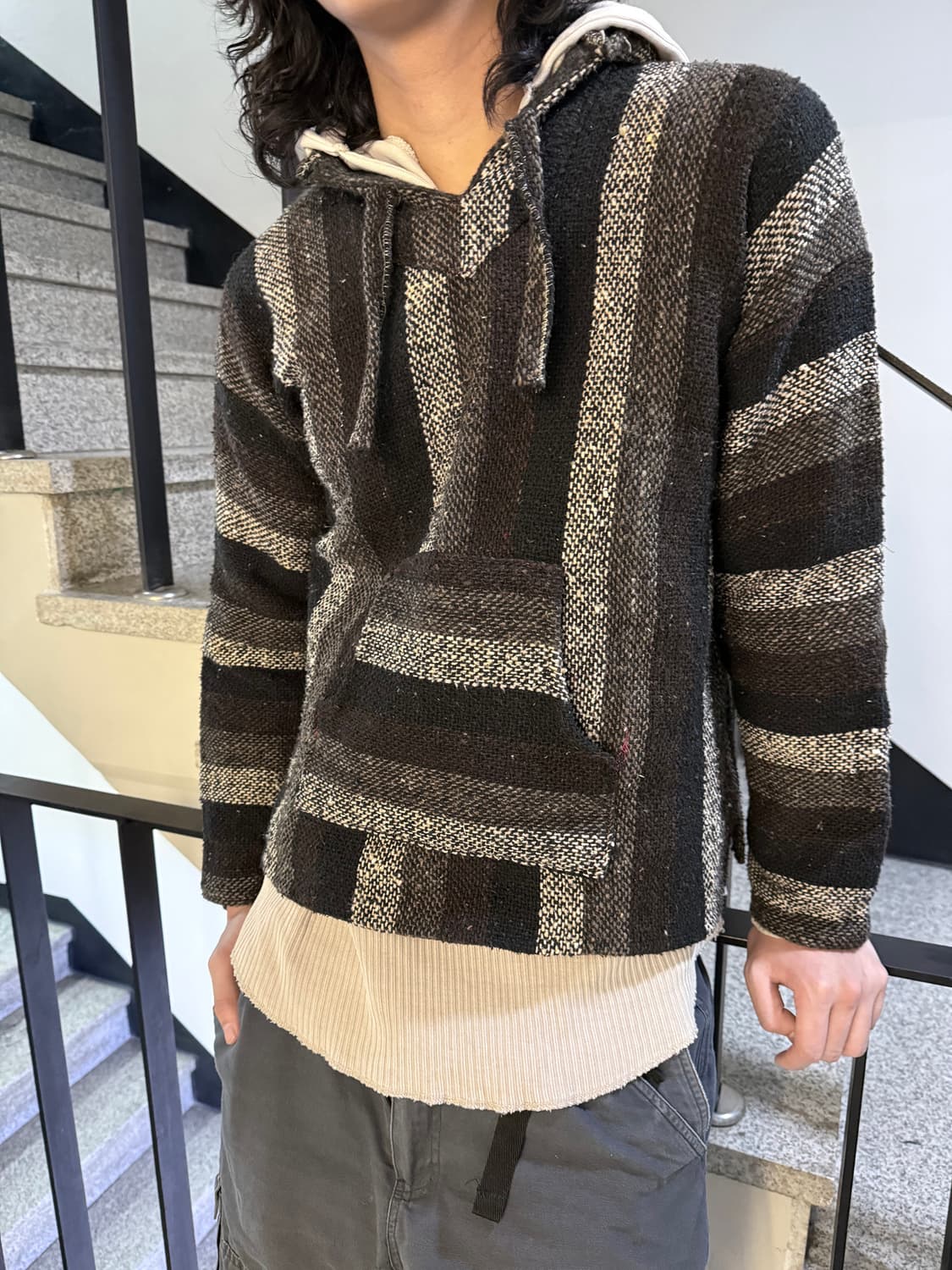 mexican baja knitted hoodie 상품이미지3