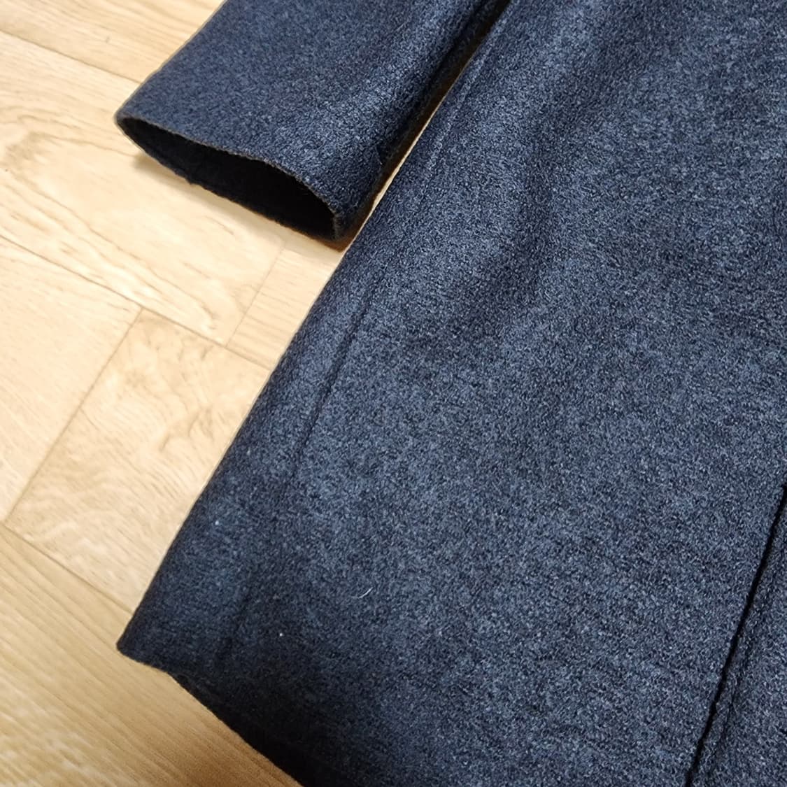 [50] 해리스 워프 런던 / 더블 박시 코트 차콜 그레이 상품이미지5