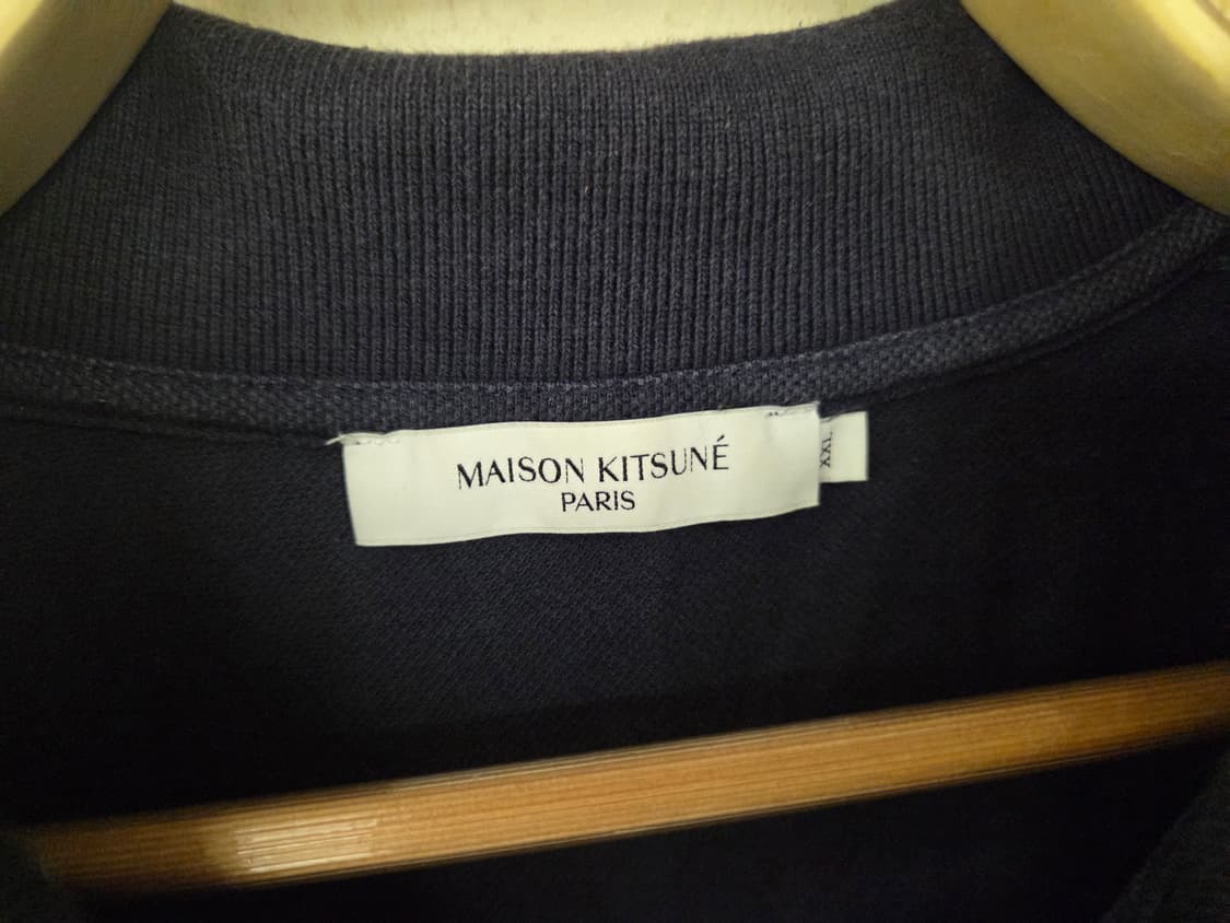 메종키츠네 네이비 폭스 패치 폴로티 XXL 상품이미지3