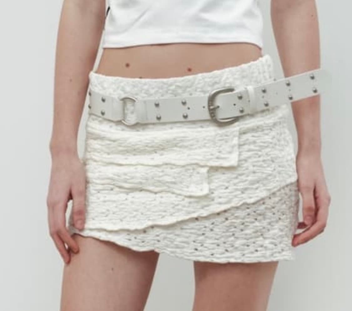 [세릭] 세릭벨트 TWO RING RIVET BELT / WHITE 상품이미지1