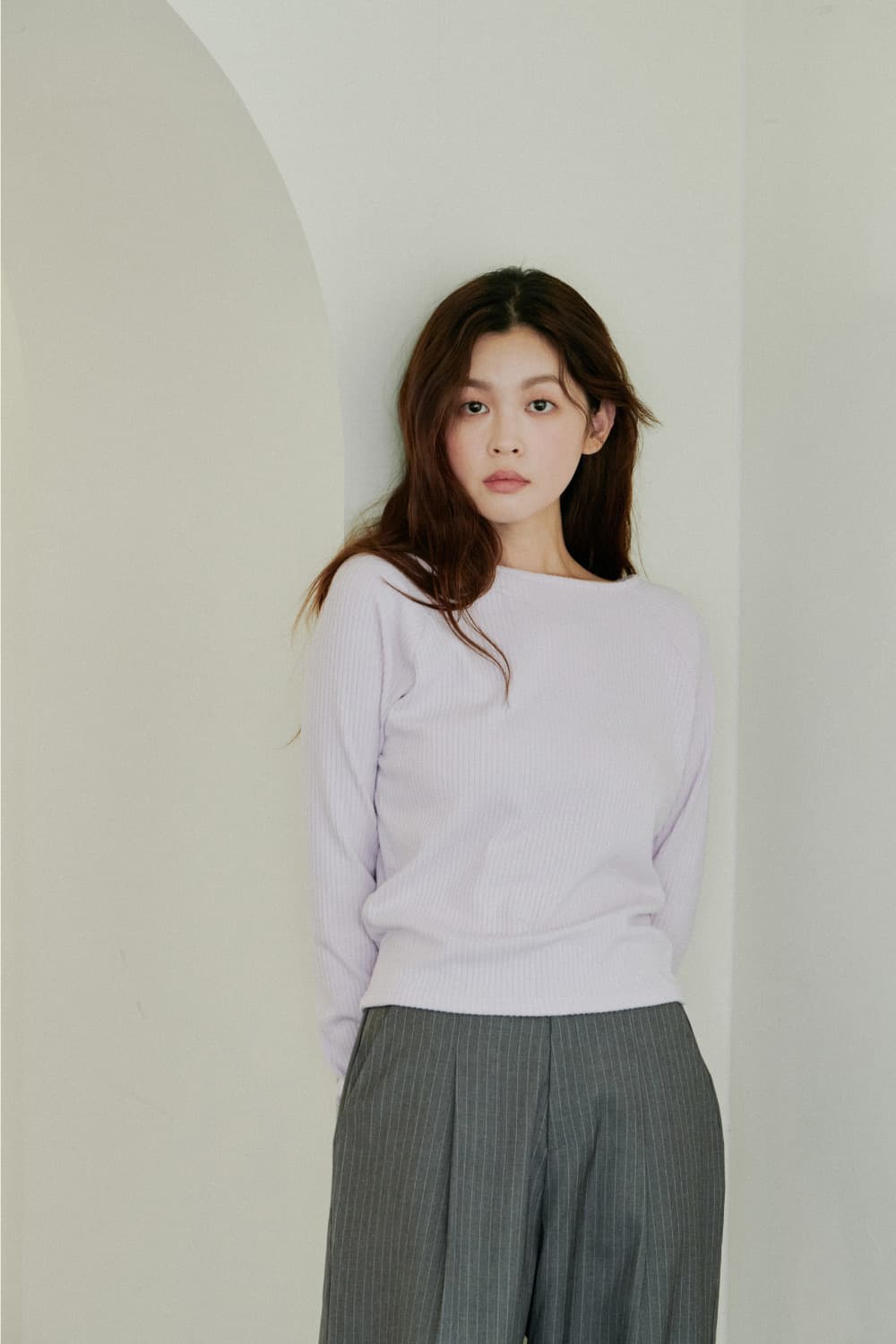 유제 백 슬릿 탑 라일락 S 상품이미지4