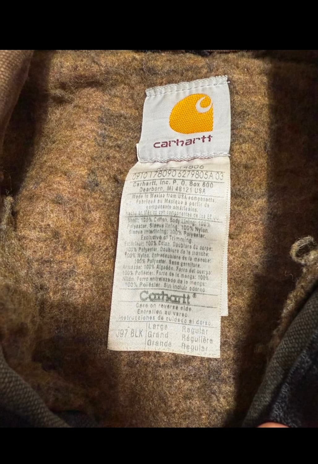 칼하트 J97 BLK L 팝니다 상품이미지4