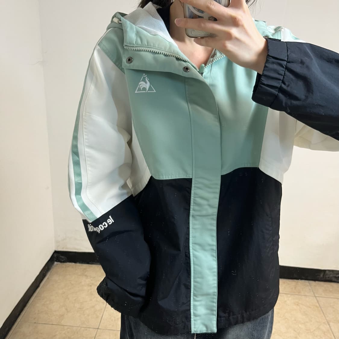 Le Coq Sportif mint windbreaker 상품이미지3