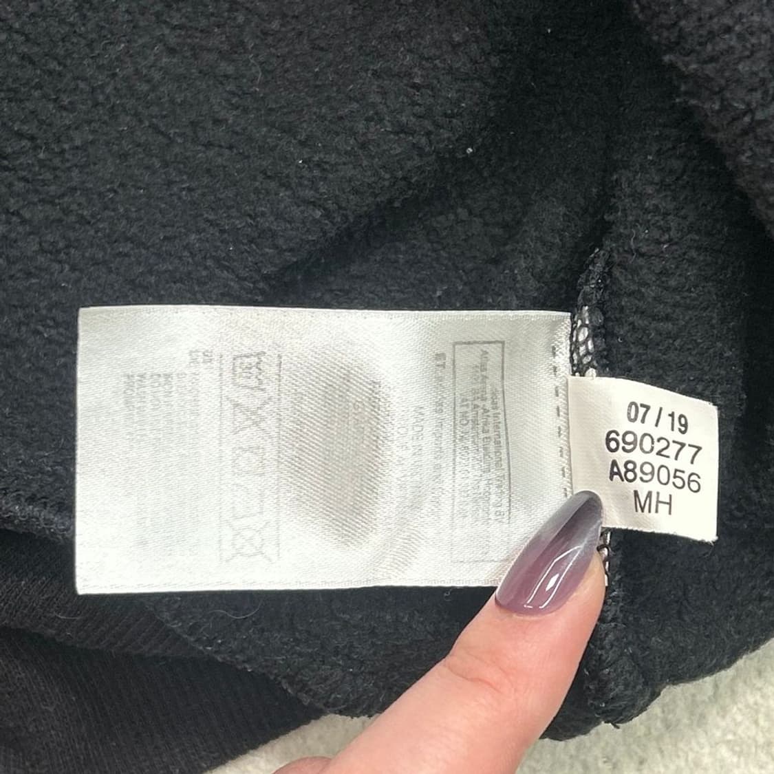 아디다스 블랙 화이트 빅 트레포일 스웻후드 XL 상품이미지6