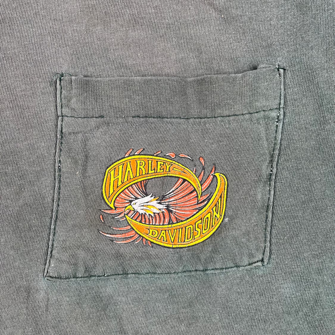 빈티지 할리데이비슨 디스트레스드 이글 포켓 반팔 상품이미지5
