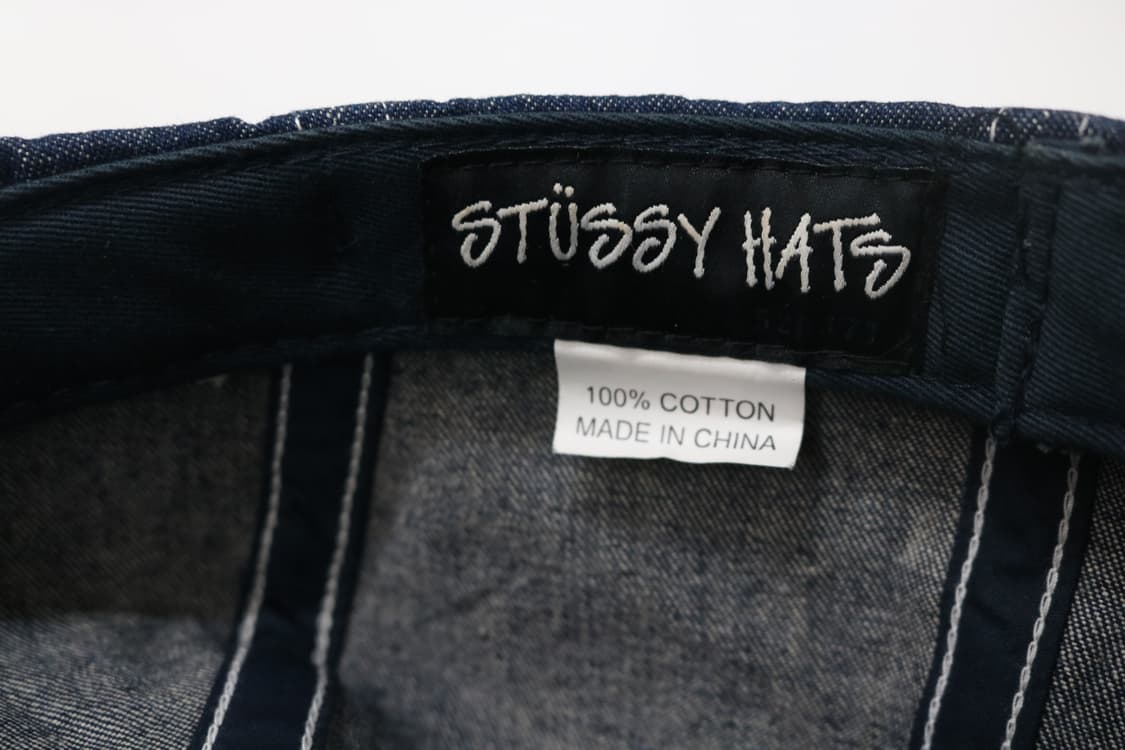 스투시 Stussy  빈티지 데님 레드 로고 자수 헌팅캡 (L/XL) 상품이미지8