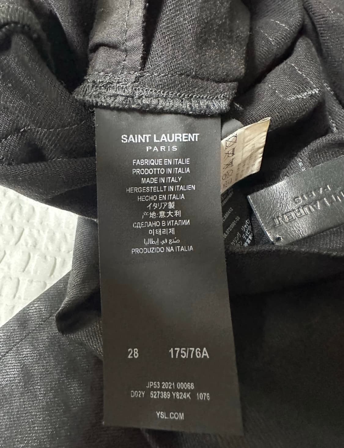 생로랑 블랙 코팅 데님 상품이미지5