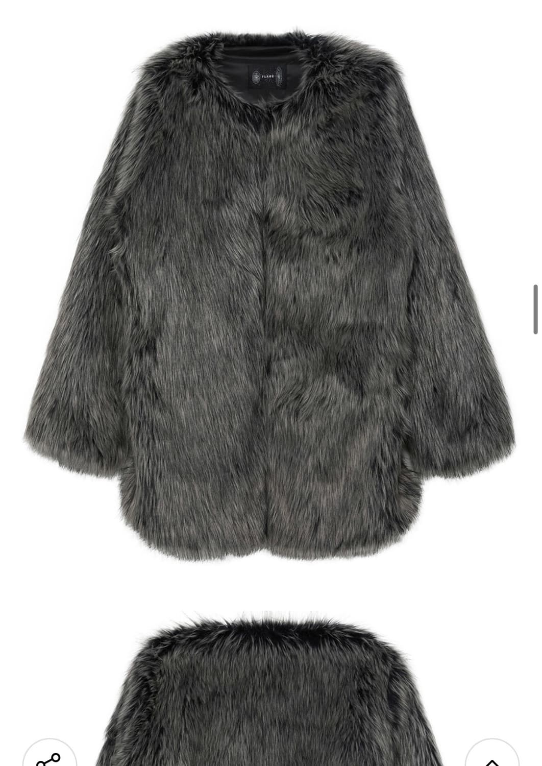 FLARE UP 플레어업 Fur Jacket 퍼자켓 차콜 상품이미지3