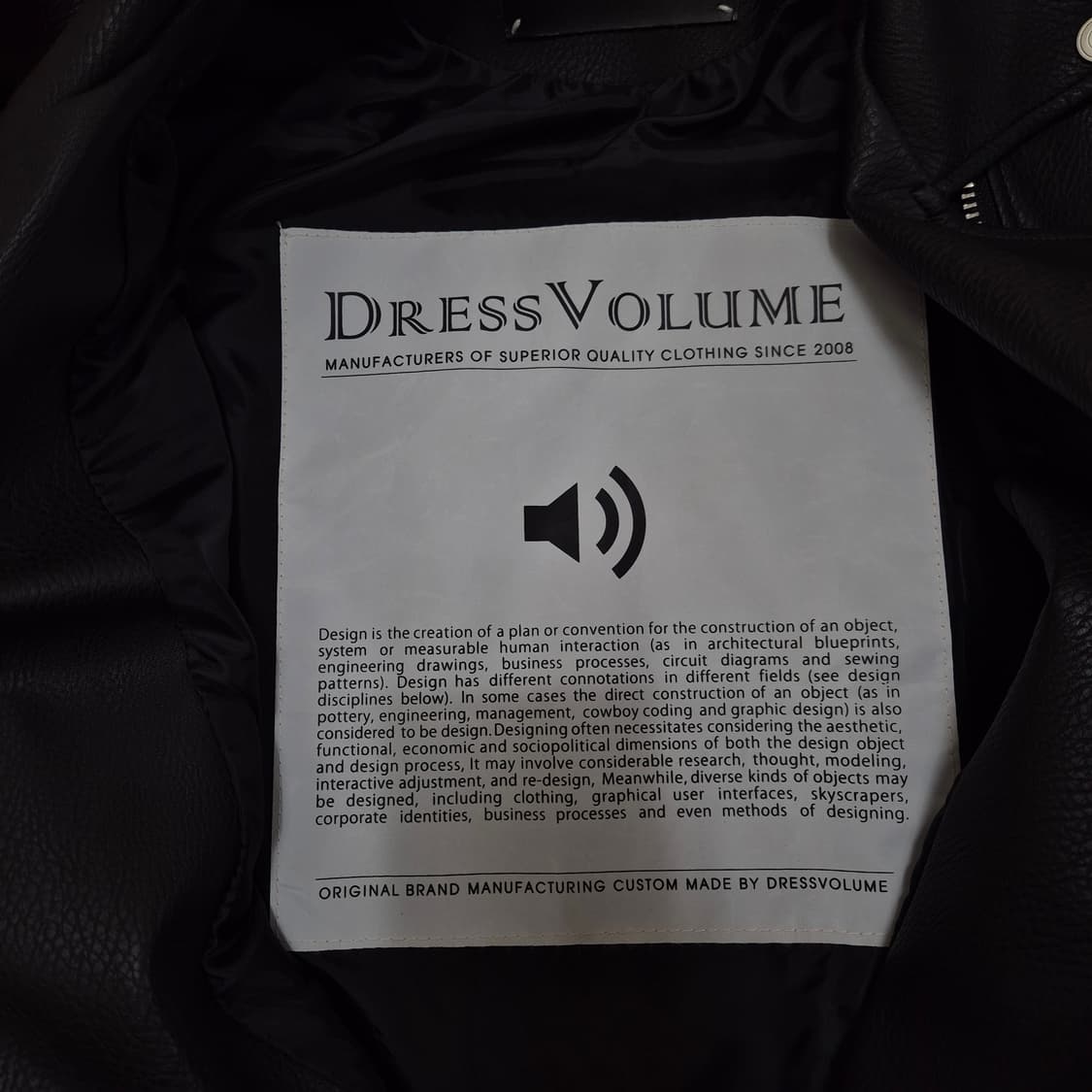 드레스볼륨 레더 라이더 가죽자켓 L(100) 상품이미지5