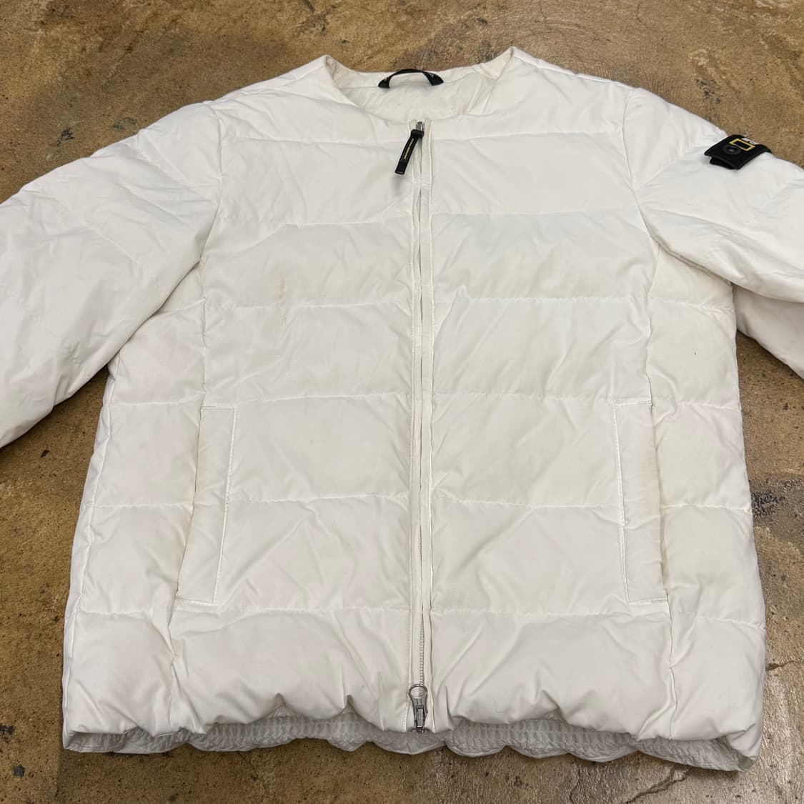 [정품/XS] 내셔널지오그래픽 화이트 패딩 자켓 b17 상품이미지3