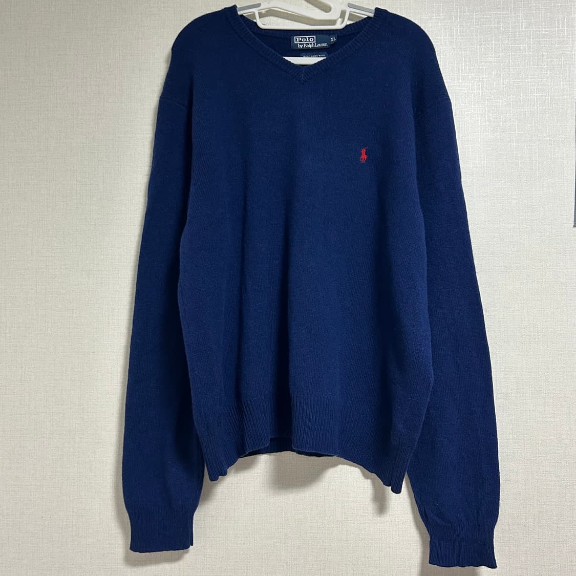 폴로 랄프로렌 램스울 브이넥 니트 네이비 XL 상품이미지3