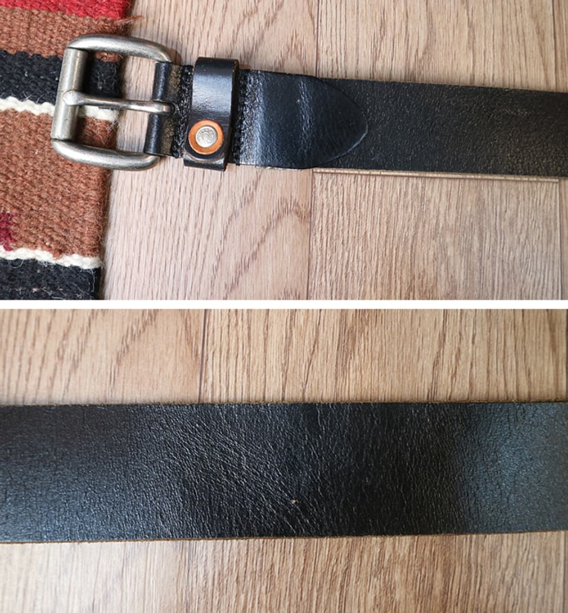 일본판 EDWIN 에드윈 두툼 튼튼한 소가죽 벨트 29-32 상품이미지4