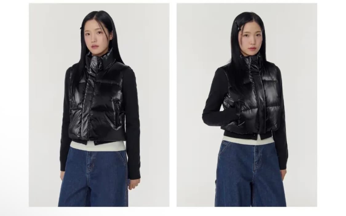 무신사 스탠다드 여성용 샤이니 푸퍼 베스트 패딩 조끼 L 상품이미지1