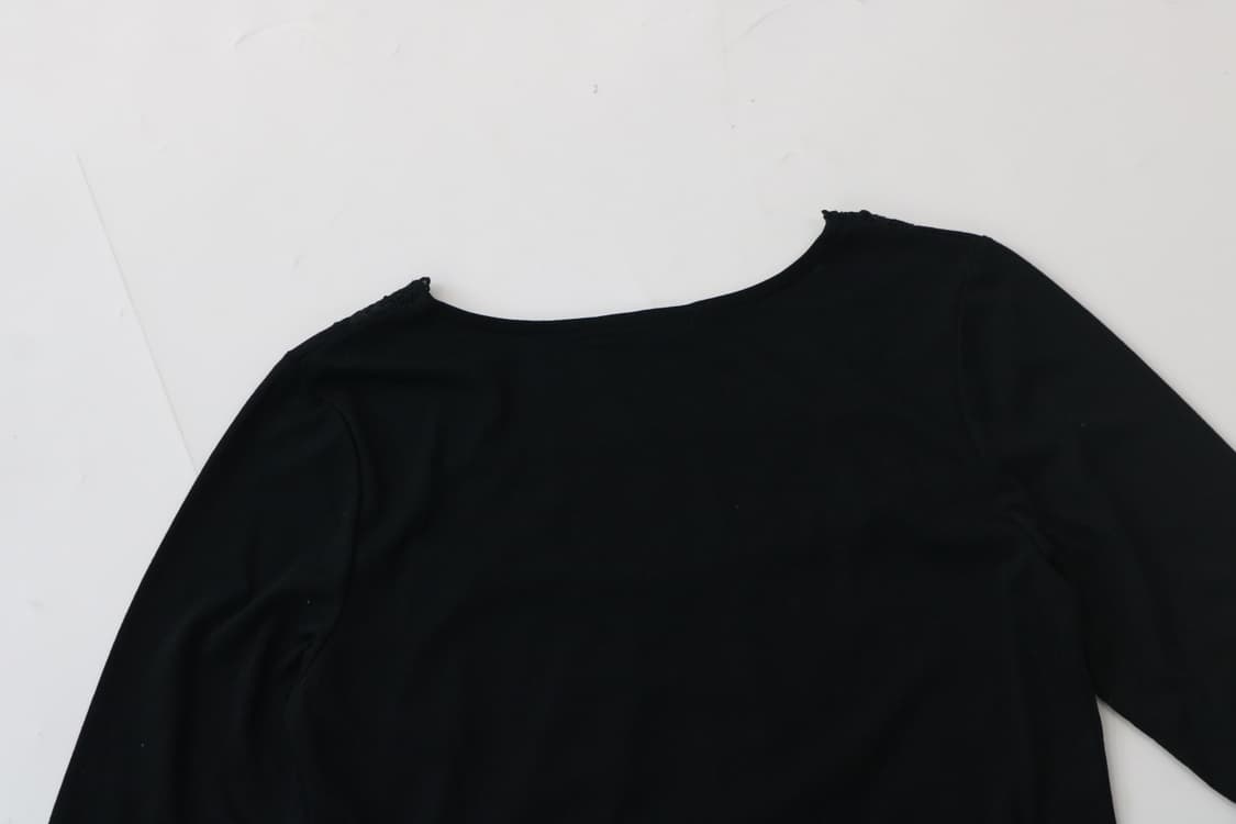 axes femme 엑세스 팜 빈티지 로즈 자수 레이스 프릴 티셔츠 M 상품이미지7