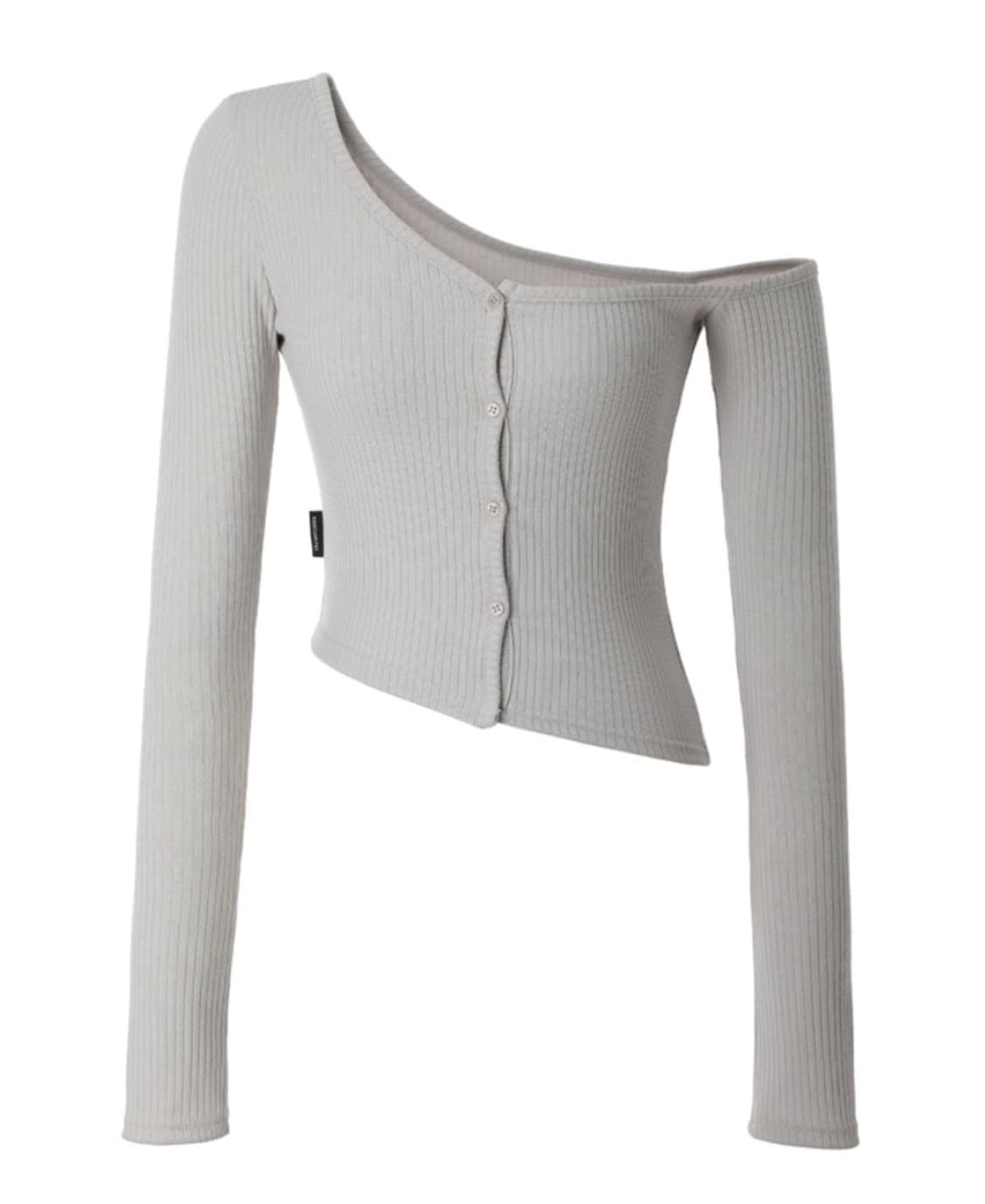 쓰리타임즈 원숄더 버튼티 상품이미지1